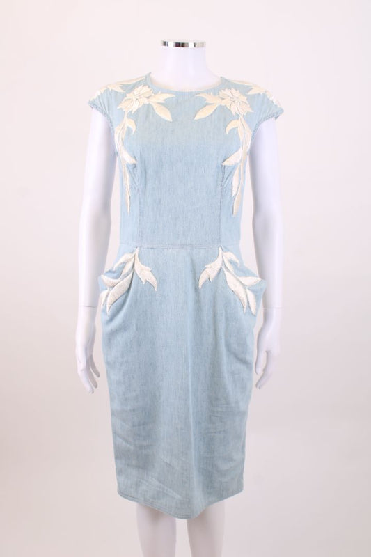 Ermanno Scervino S/S Embroidered Dress Blue/ White 10