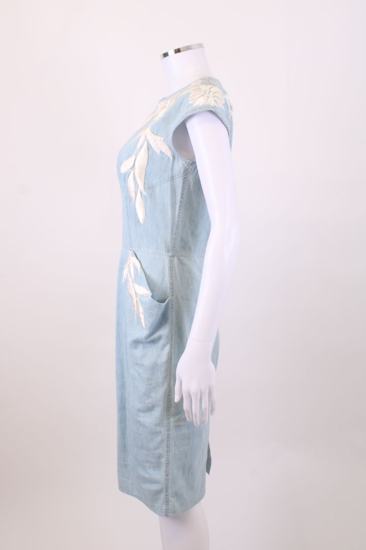 Ermanno Scervino S/S Embroidered Dress Blue/ White 10 Elite Preloved Ermanno Scervino S/S Embroidered Dress Blue/ White 10 Elite Preloved
