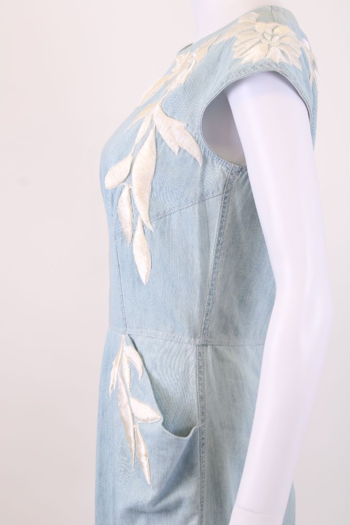 Ermanno Scervino S/S Embroidered Dress Blue/ White 10 Elite Preloved Ermanno Scervino S/S Embroidered Dress Blue/ White 10 Elite Preloved