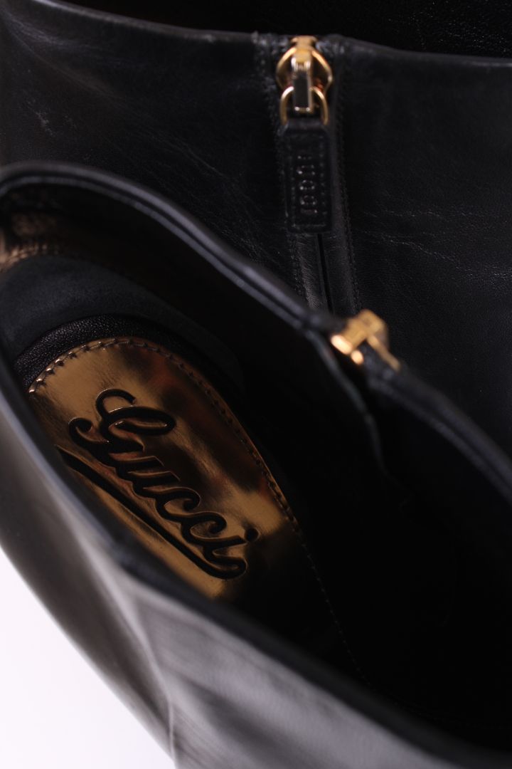 Gucci Ankle Boot Heels Black 40.5