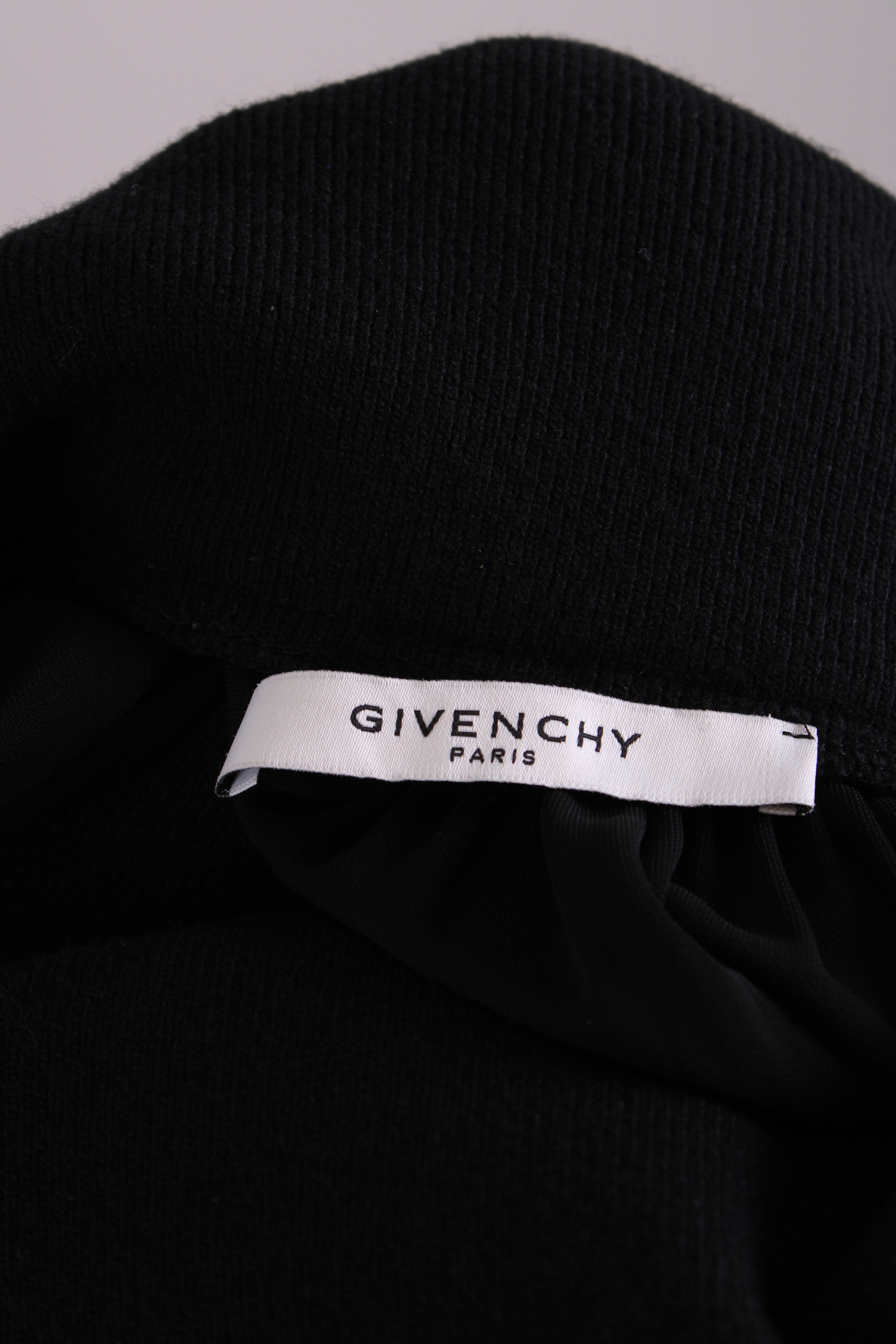 Givenchy Knit/ Pleated Skirt Black 14