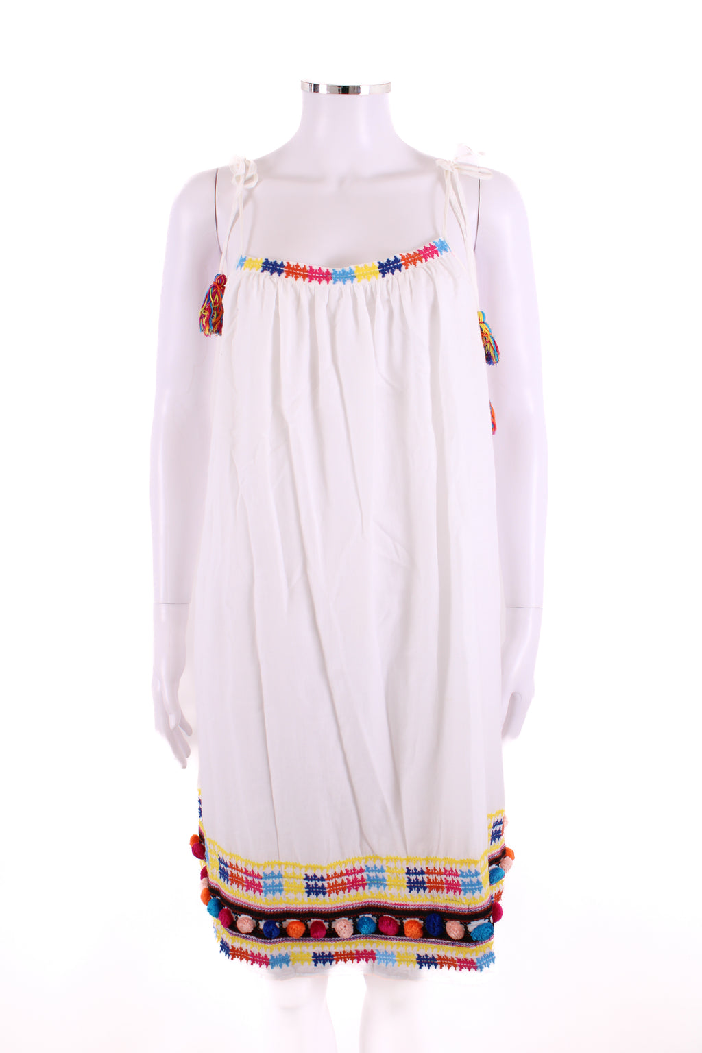 CHRISTOPHE SAUVAT Dress white/ multicoloured M