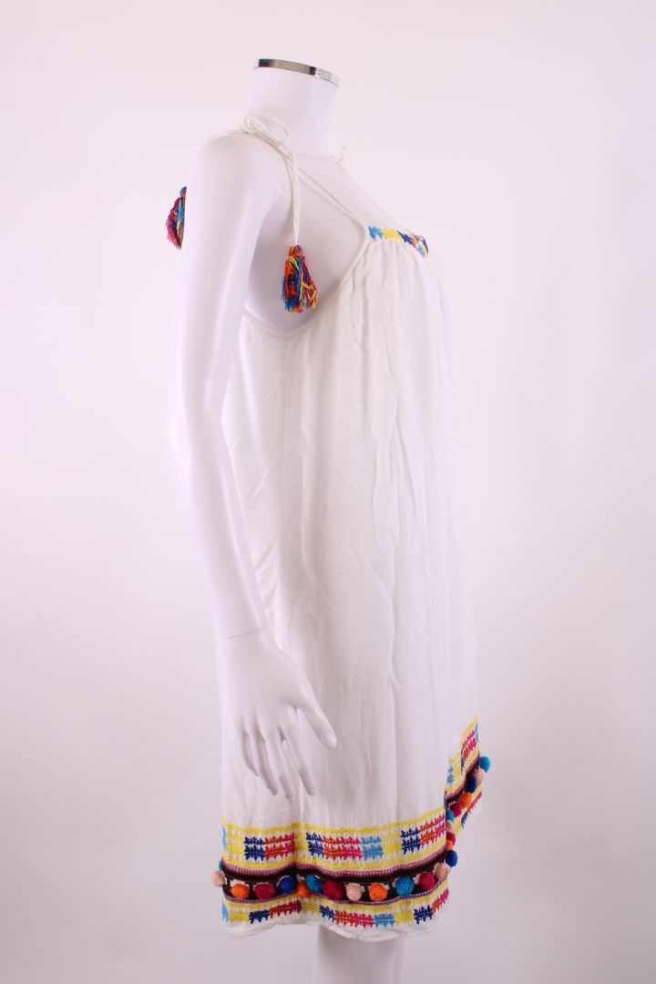 CHRISTOPHE SAUVAT Dress white/ multicoloured M