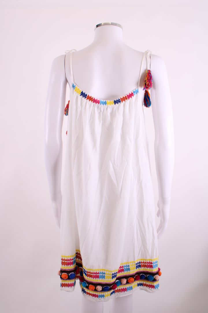 CHRISTOPHE SAUVAT Dress white/ multicoloured M