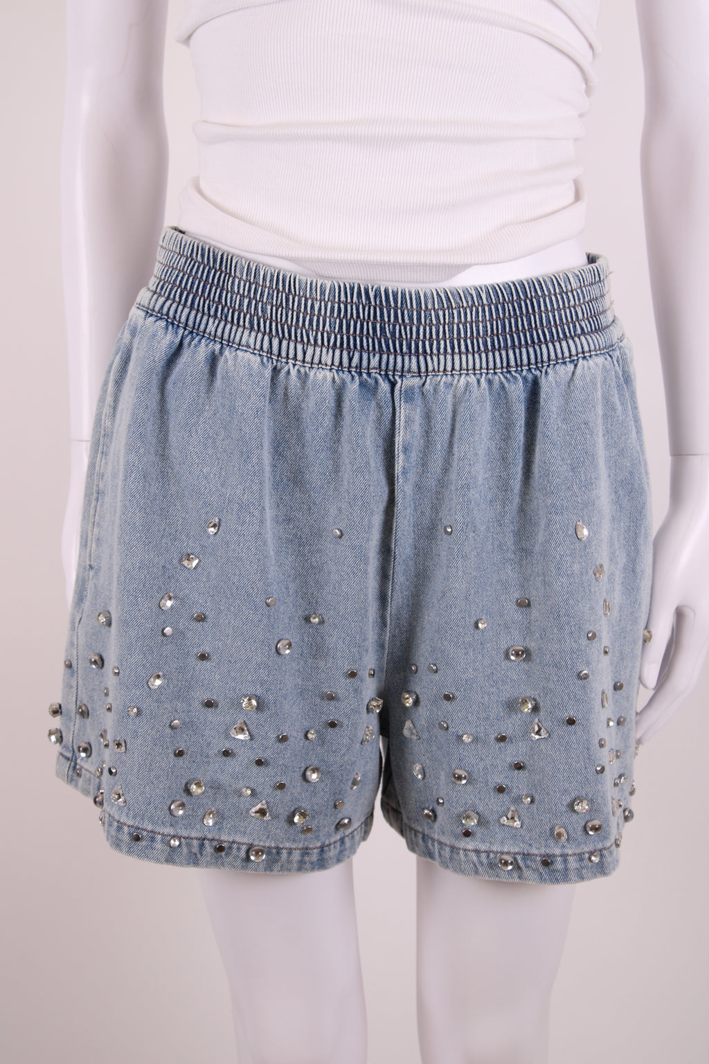 Sandro Diamante Denim Shorts Blue 40