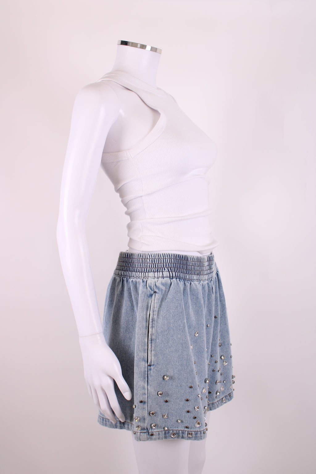 Sandro Diamante Denim Shorts Blue 40
