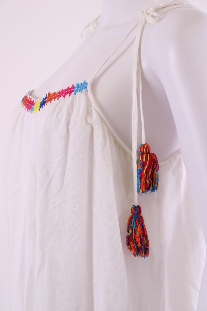 CHRISTOPHE SAUVAT Dress white/ multicoloured M