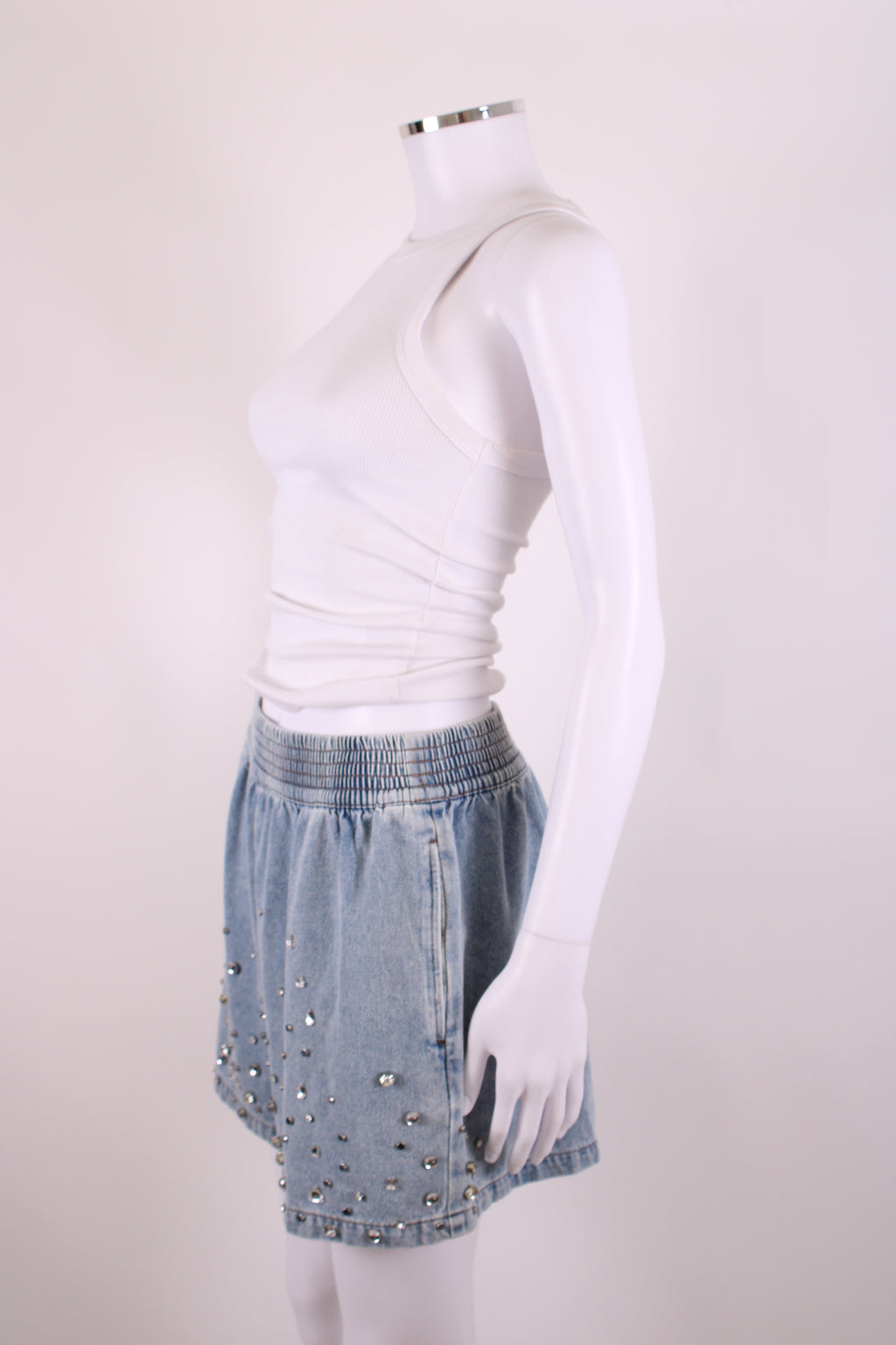 Sandro Diamante Denim Shorts Blue 40