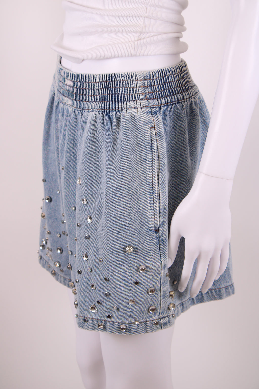 Sandro Diamante Denim Shorts Blue 40