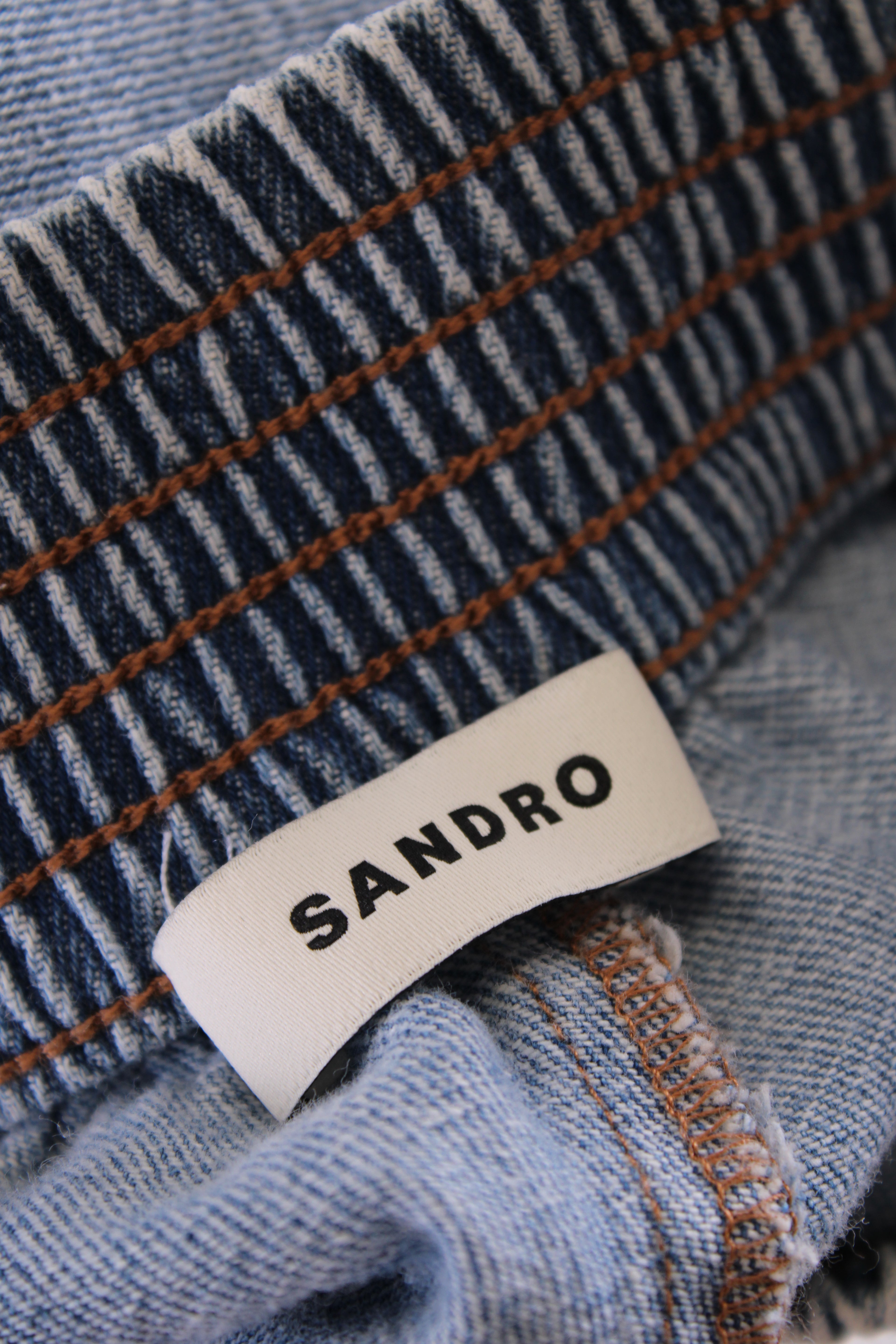 Sandro Diamante Denim Shorts Blue 40