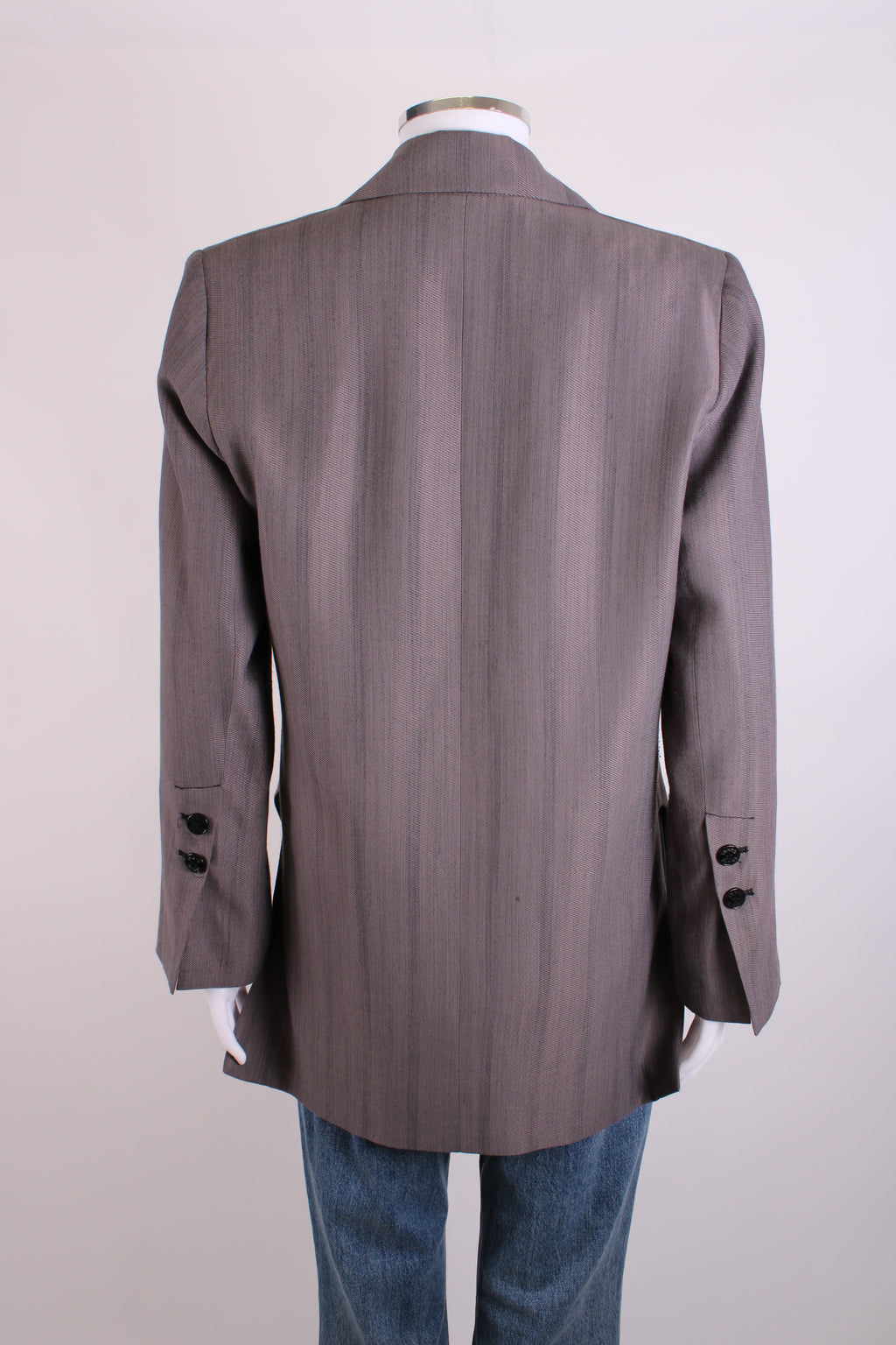 Ganni High Side Slit Blazer Grey 6