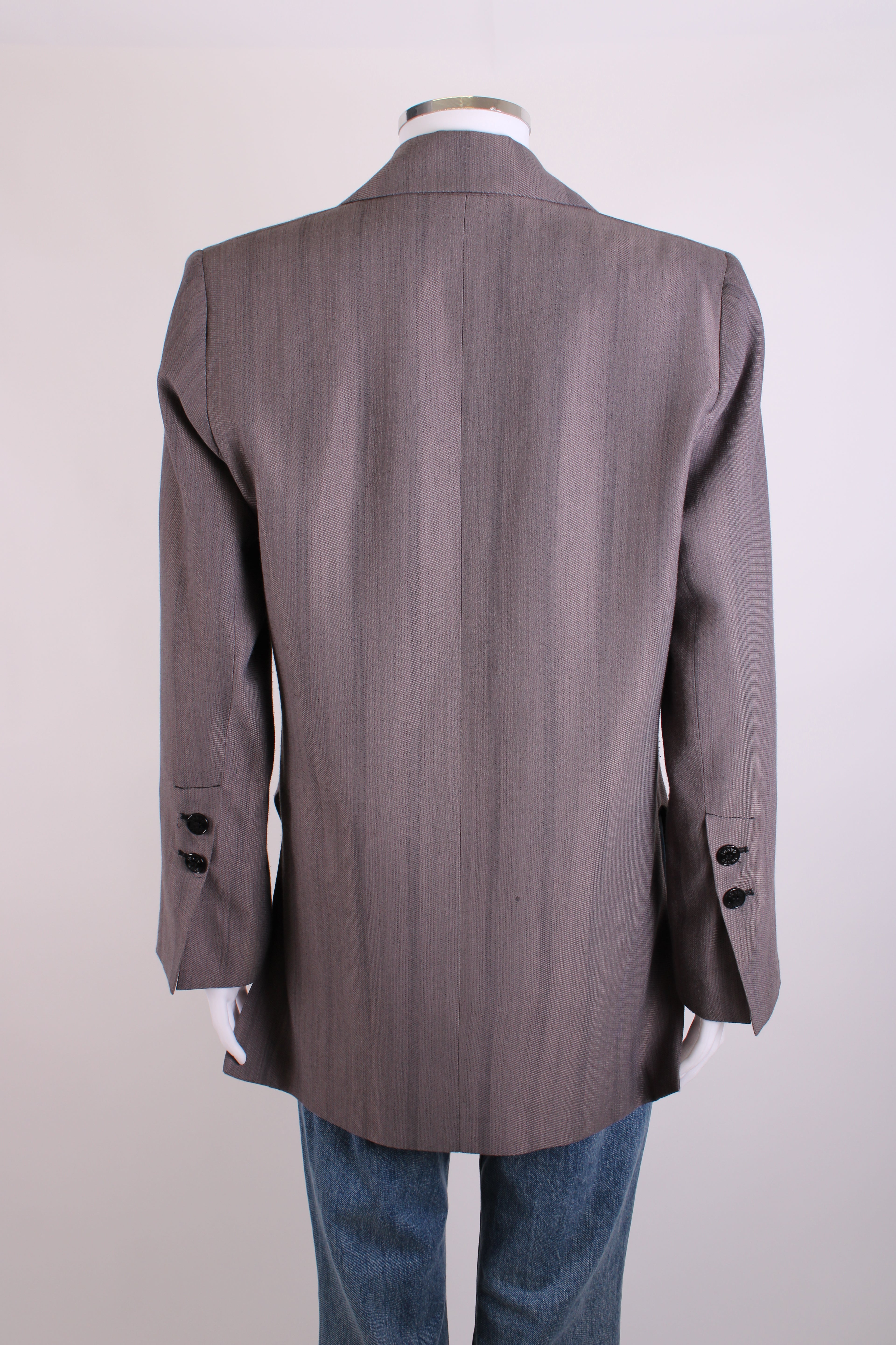Ganni High Side Slit Blazer Grey 6