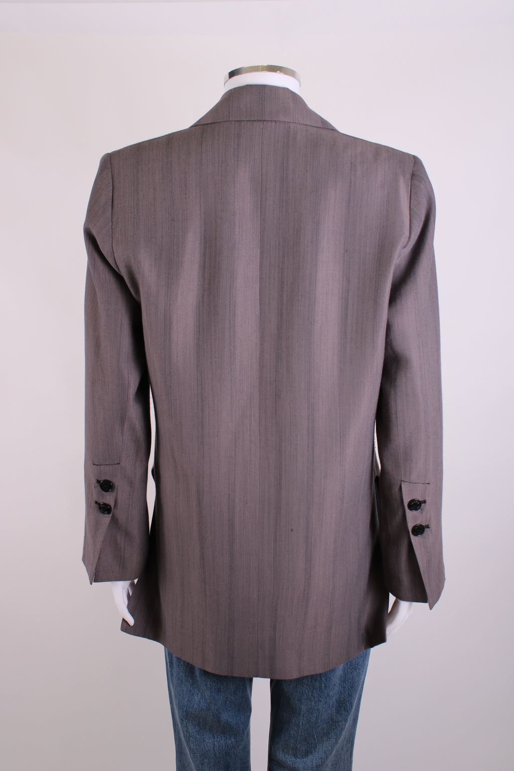 Ganni High Side Slit Blazer Grey 6