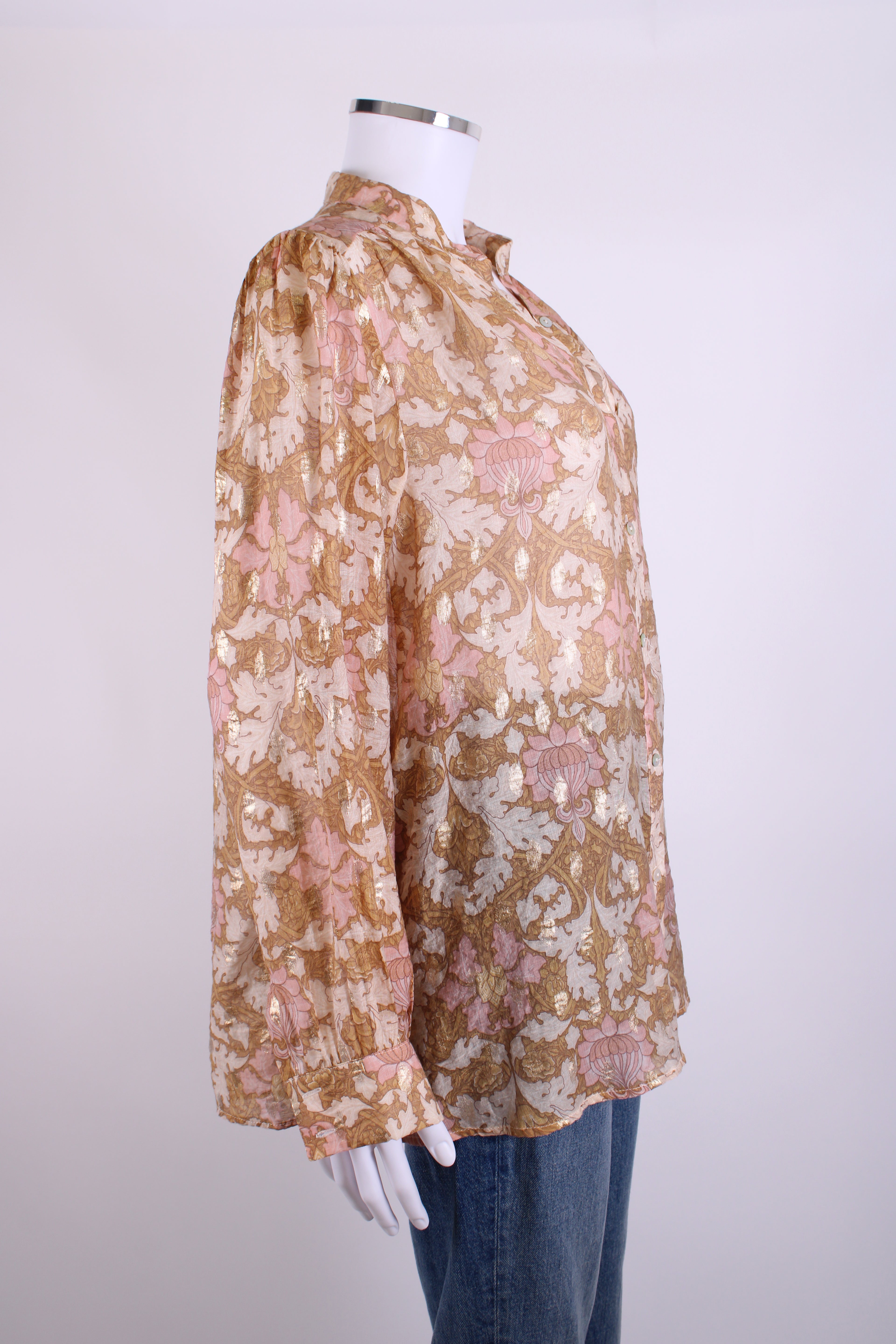 Sofie Schnoor L/S Print Blouse Mustard/ Pink S