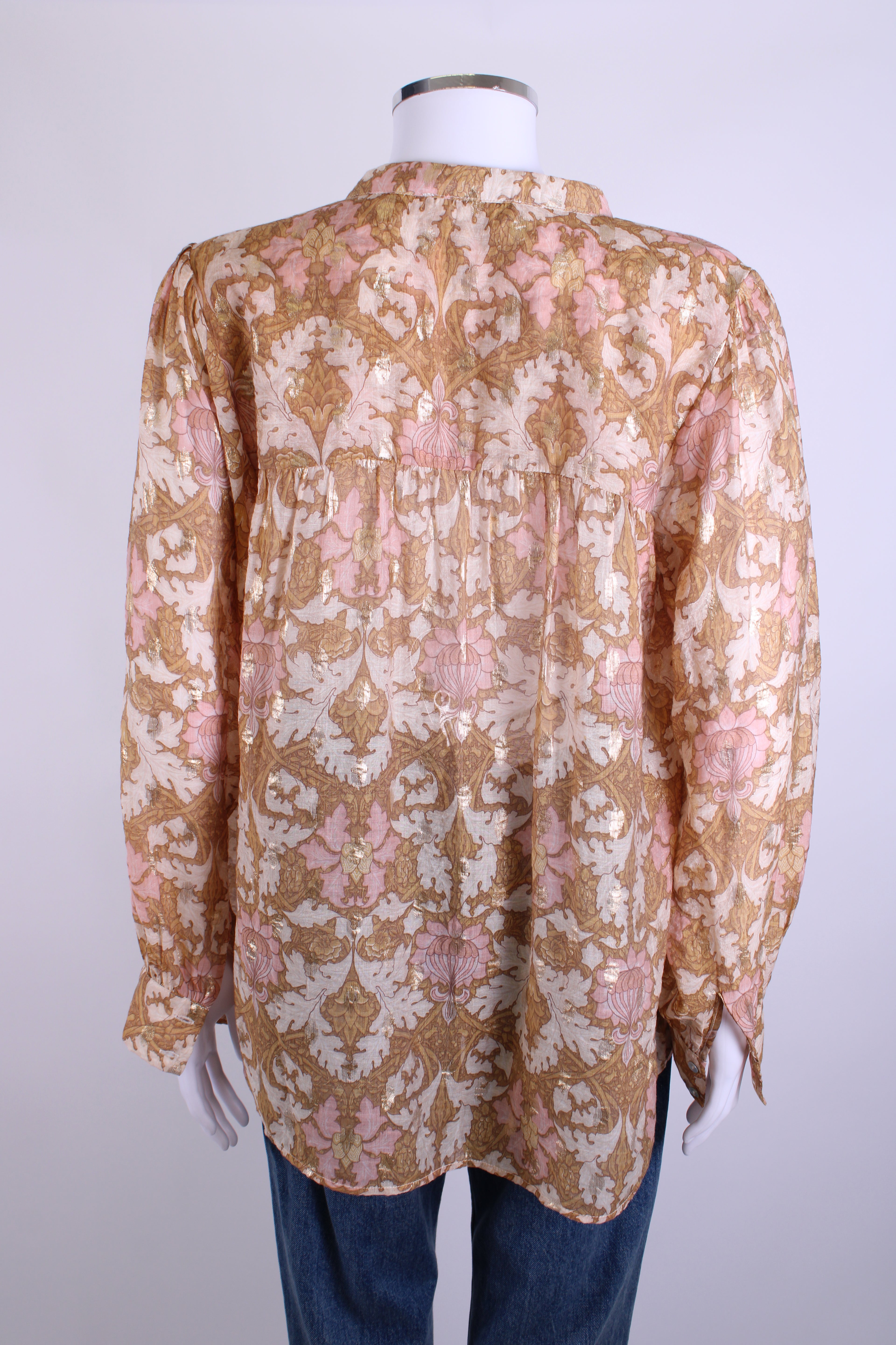 Sofie Schnoor L/S Print Blouse Mustard/ Pink S