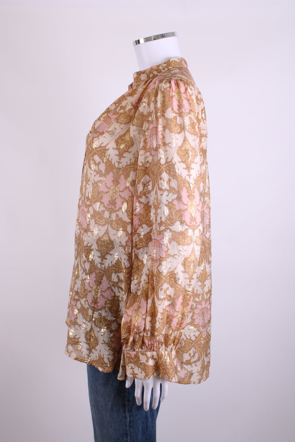 Sofie Schnoor L/S Print Blouse Mustard/ Pink S