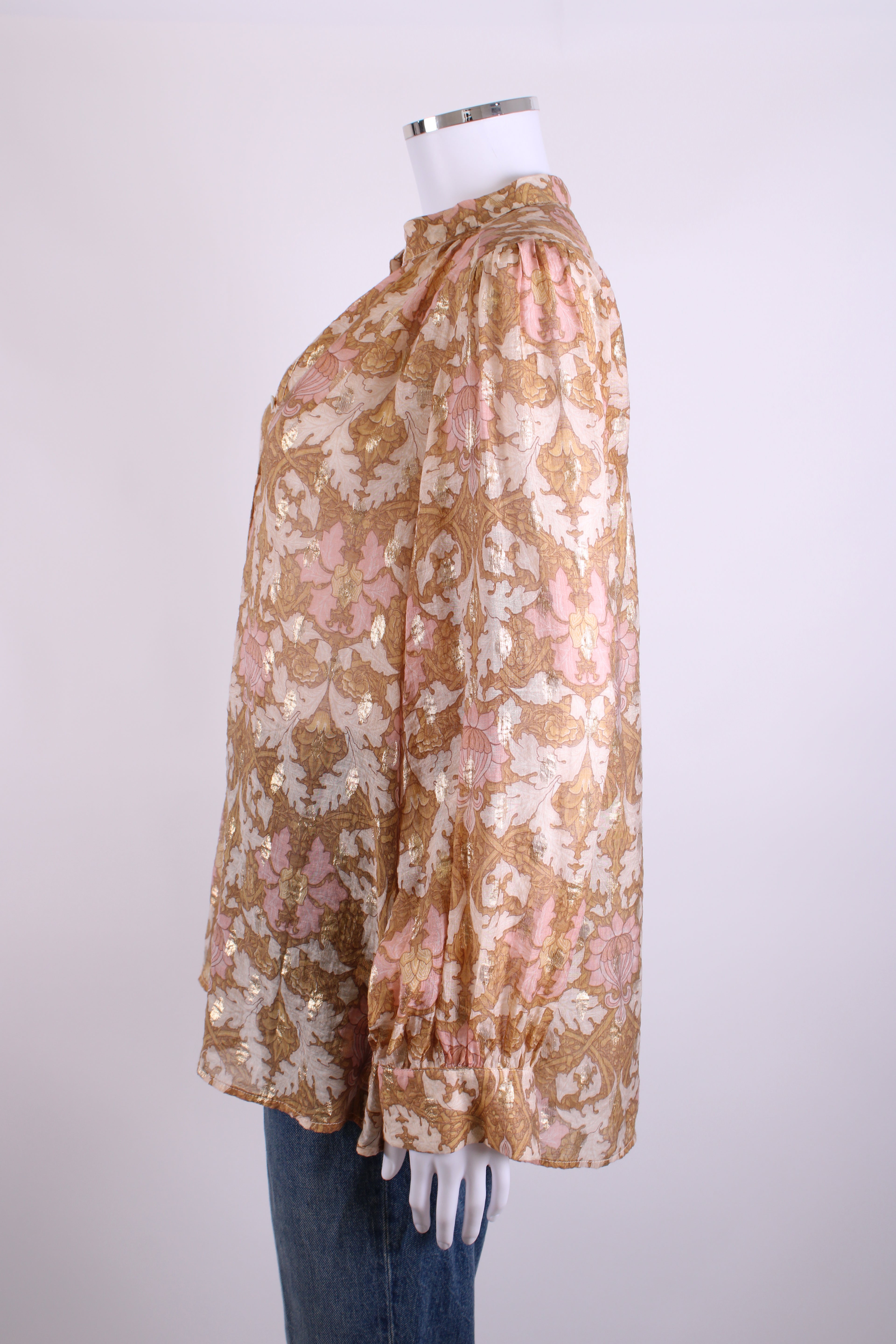 Sofie Schnoor L/S Print Blouse Mustard/ Pink S