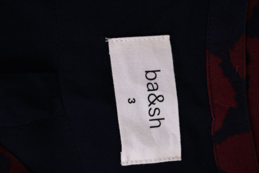 BA&SH Blake Maxi Dress Burgundy & Navy L
