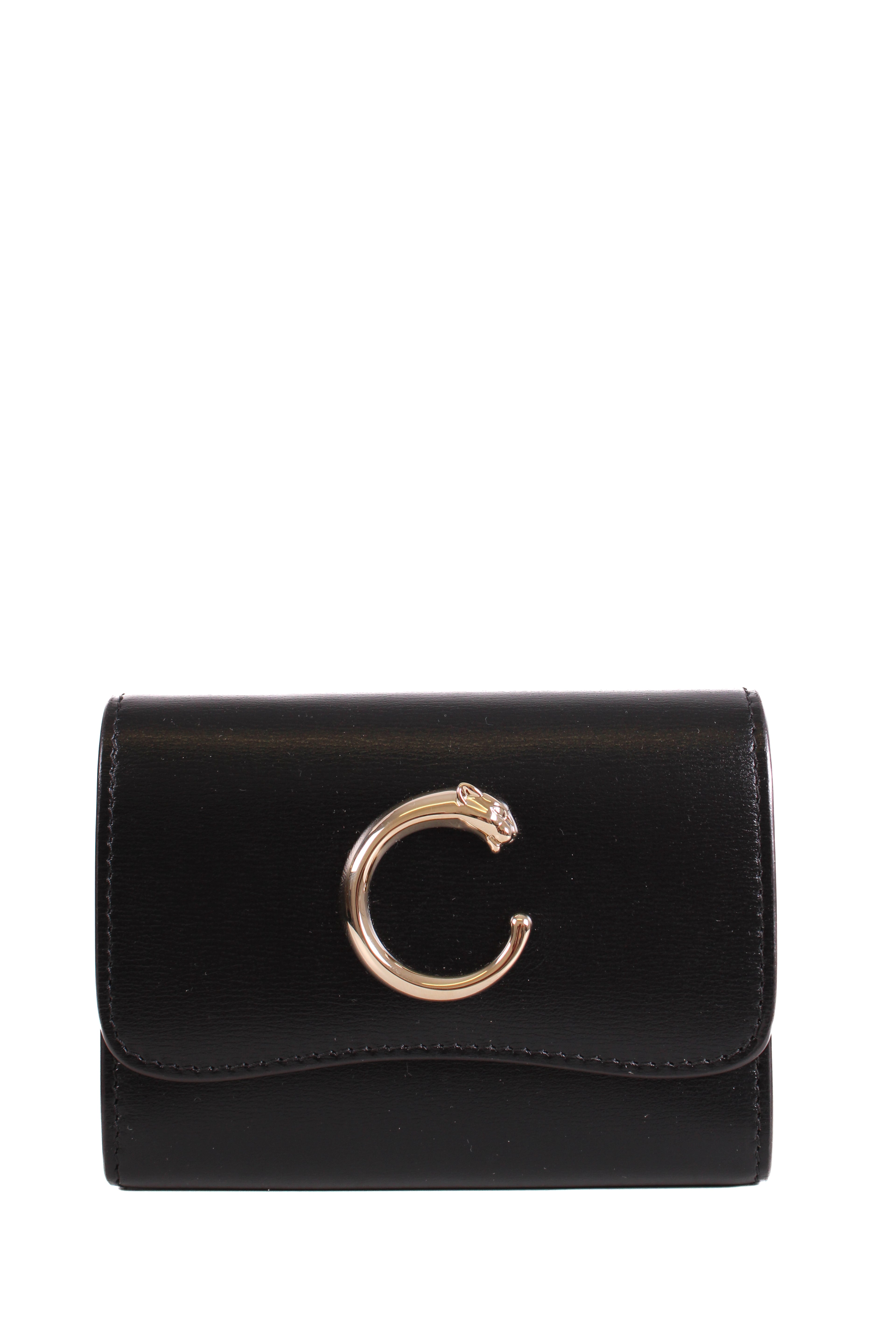 Cartier Panthera Mini Leather Purse Black