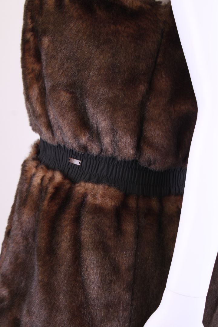Junior Galtier Faux Fur Reversible Gilet Black/ Brown S - AGE16