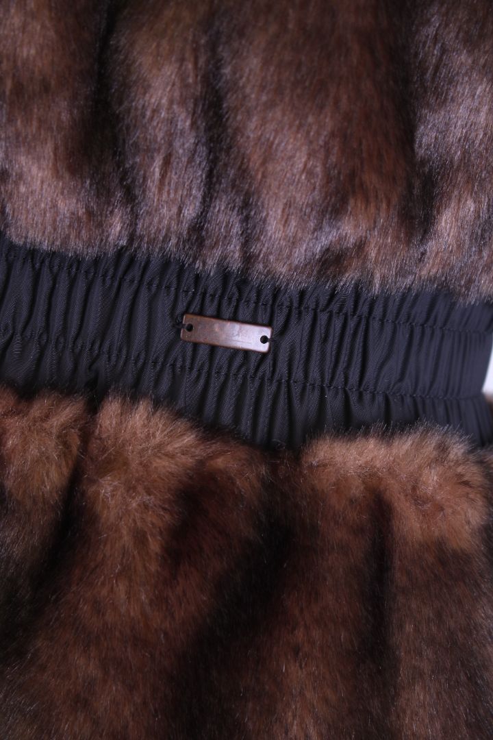 Junior Galtier Faux Fur Reversible Gilet Black/ Brown S - AGE16