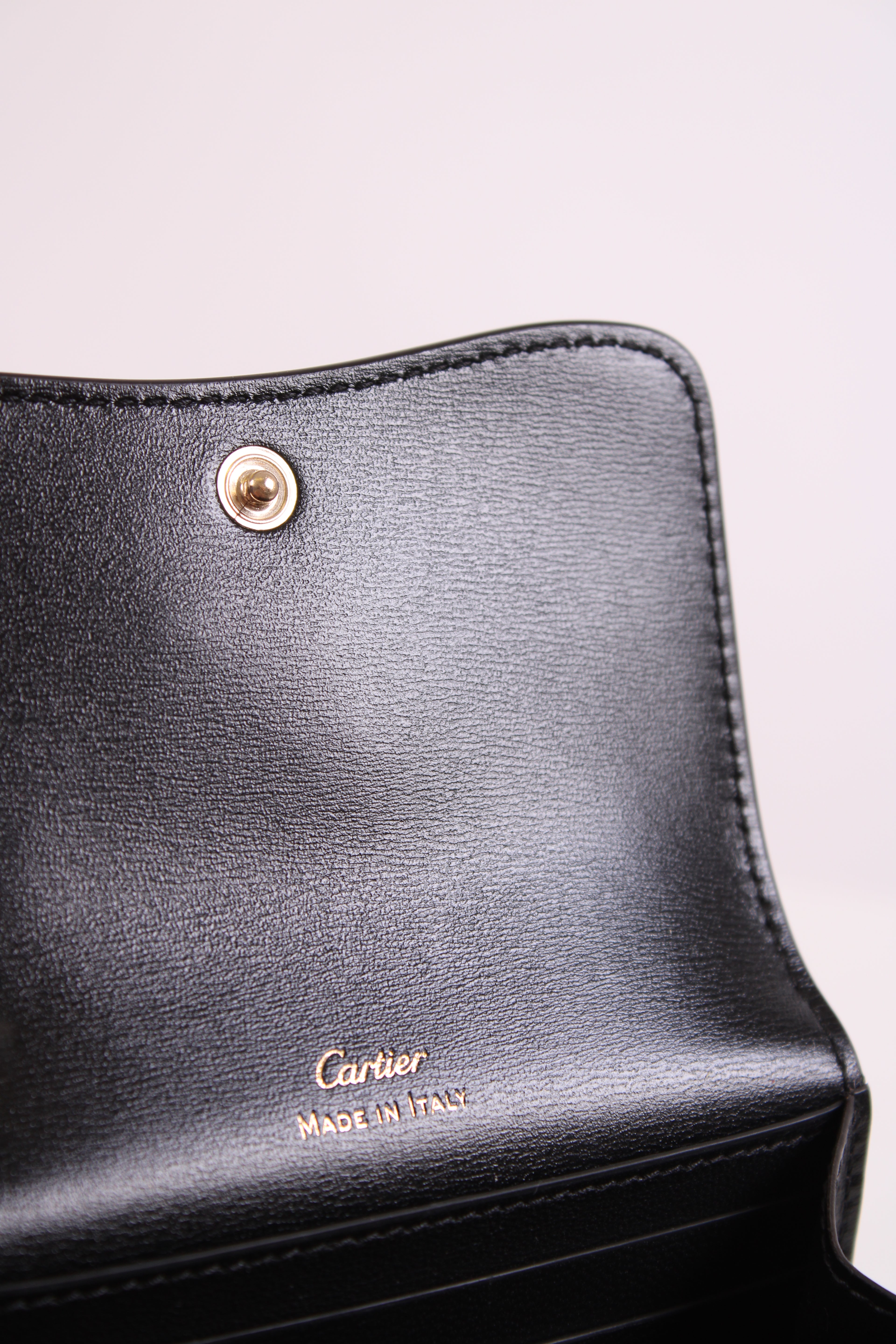 Cartier Panthera Mini Leather Purse Black