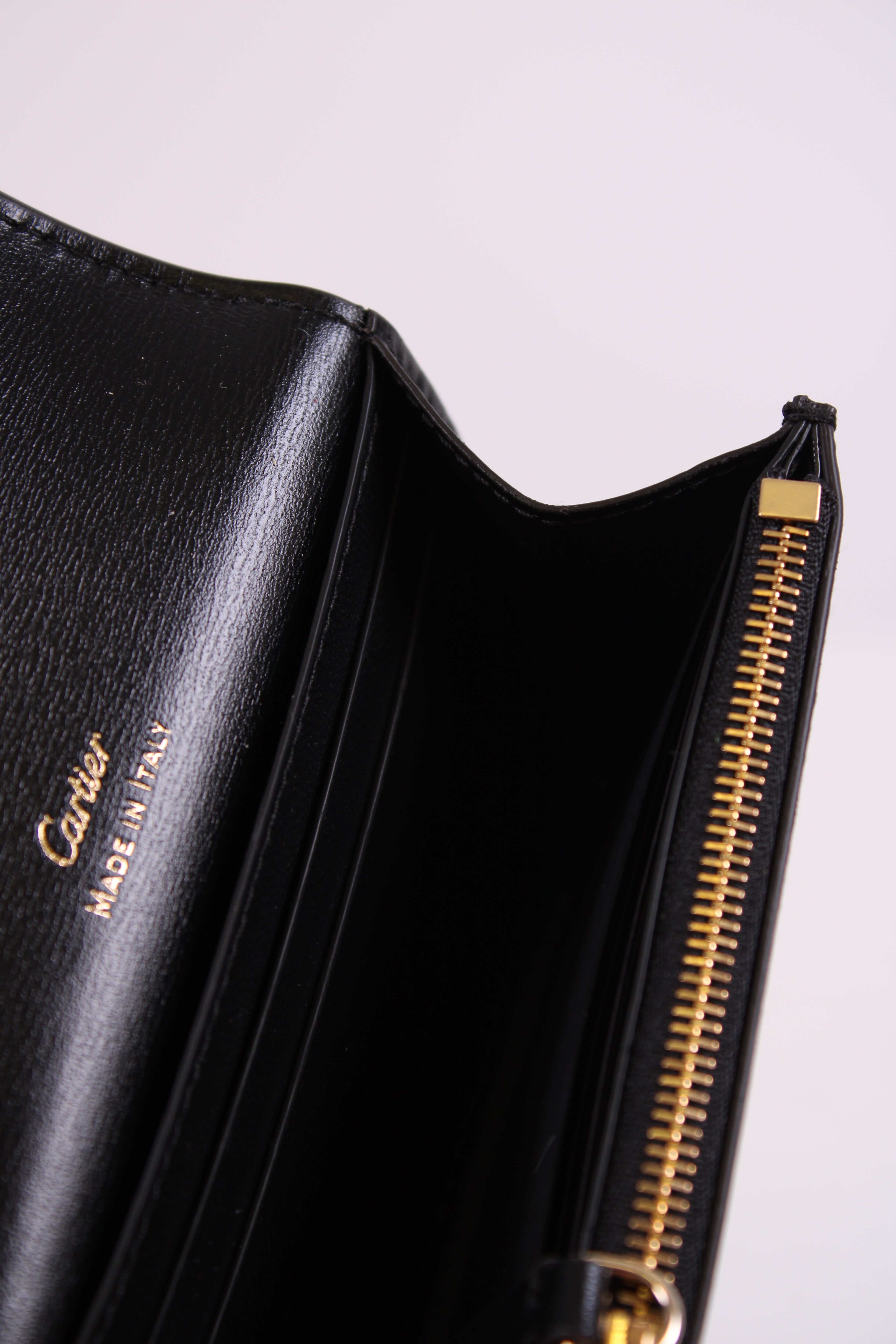 Cartier Panthera Mini Leather Purse Black