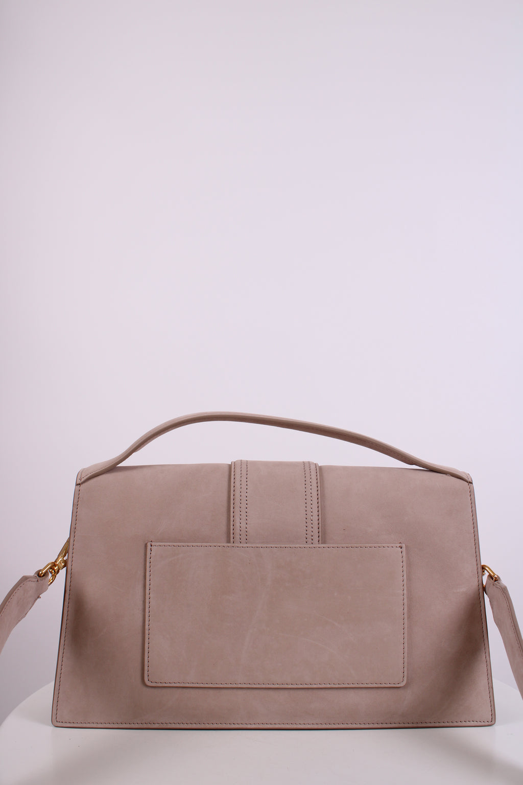 Jacquemus La Grande Bambino Suede Bag Beige