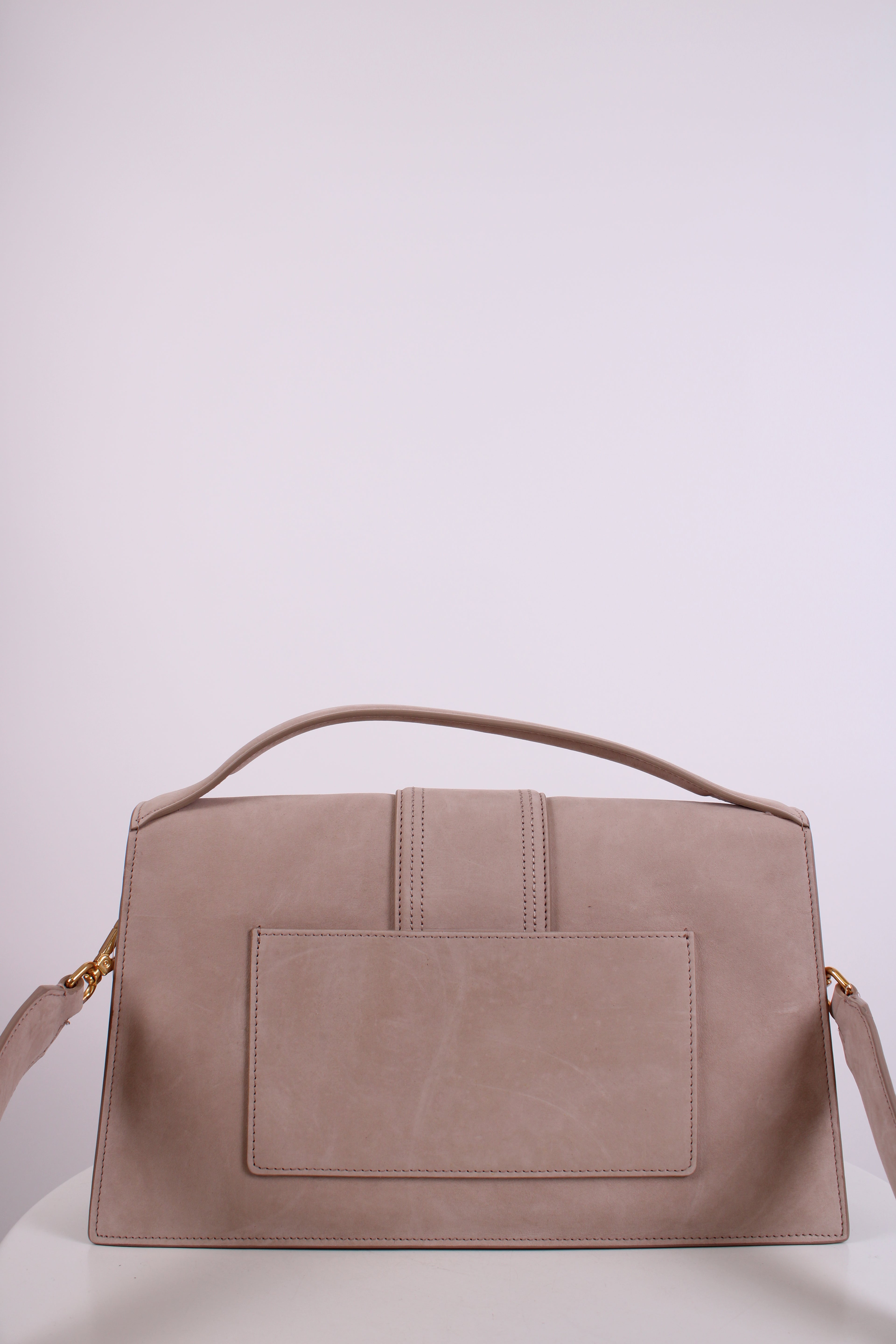 Jacquemus La Grande Bambino Suede Bag Beige