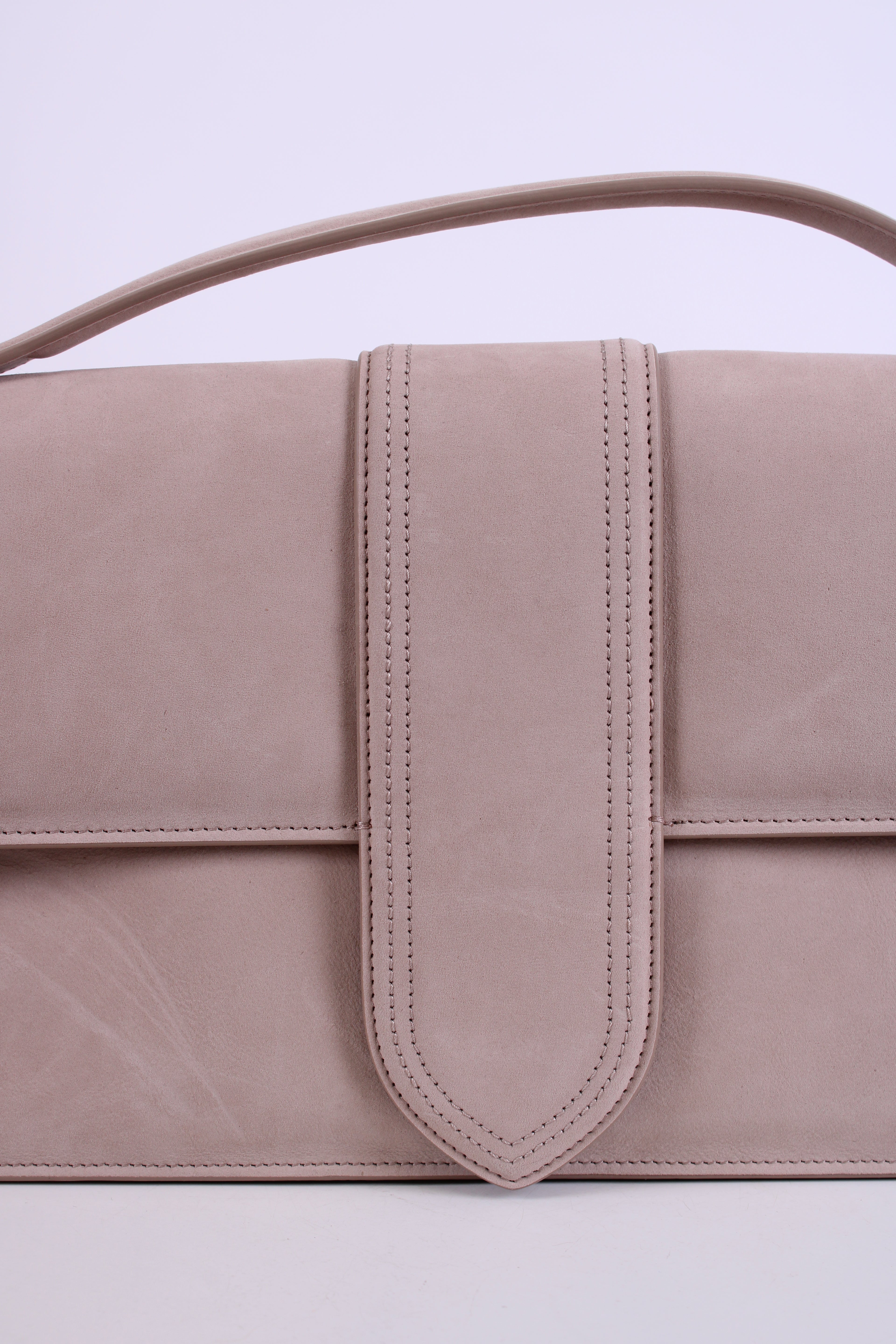 Jacquemus La Grande Bambino Suede Bag Beige