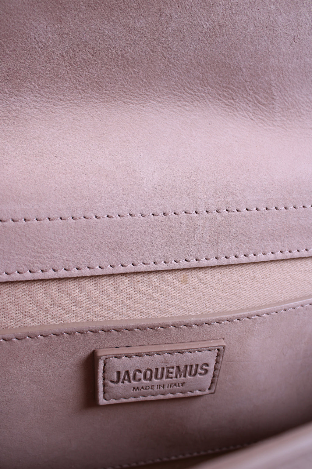 Jacquemus La Grande Bambino Suede Bag Beige