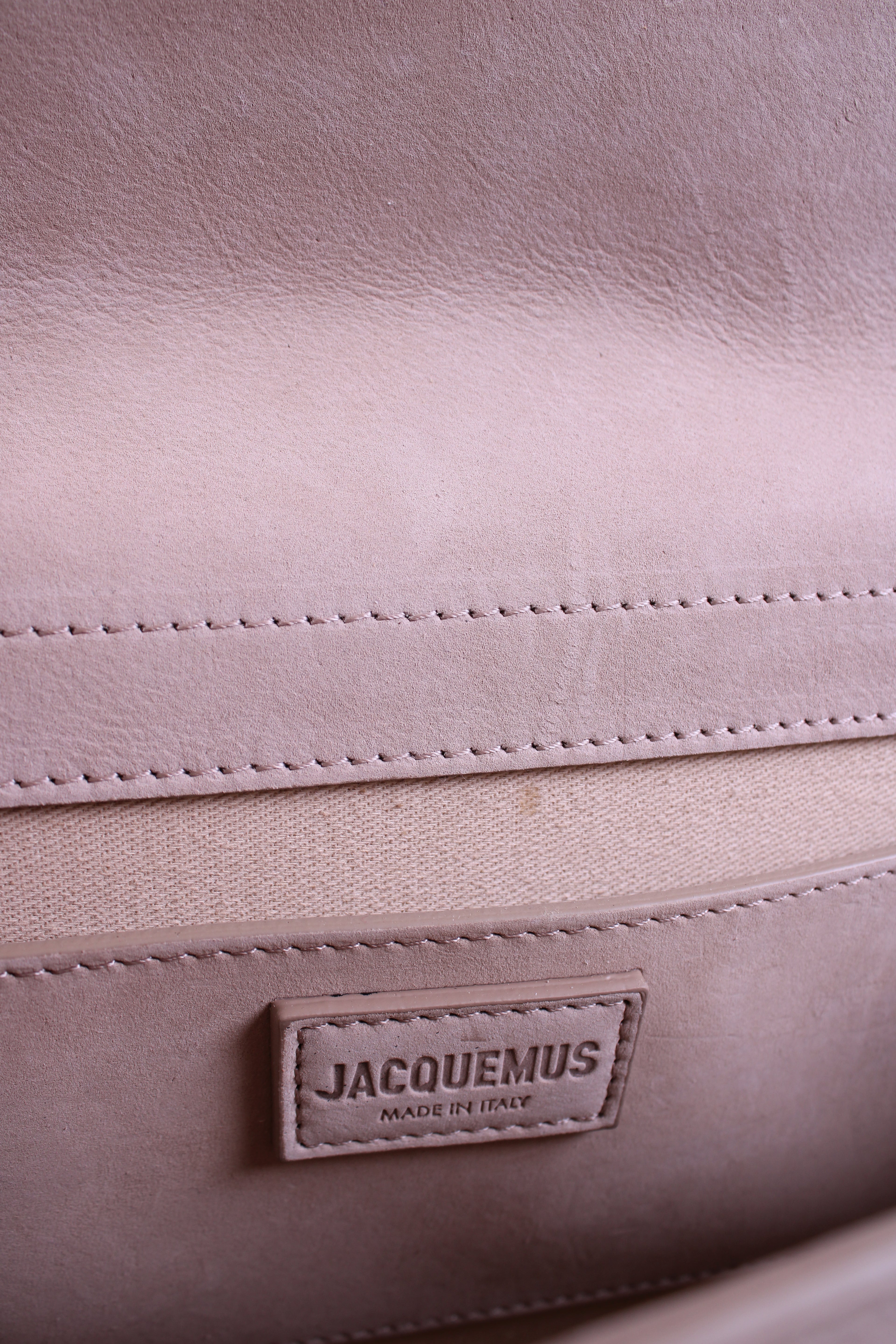 Jacquemus La Grande Bambino Suede Bag Beige