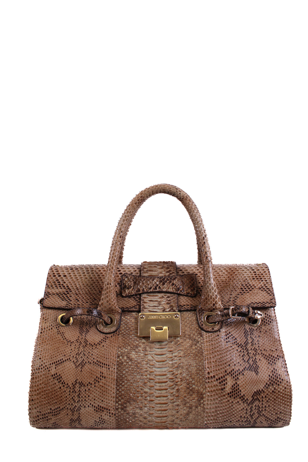 Jimmy Choo Rosalie Python large handbag Beige