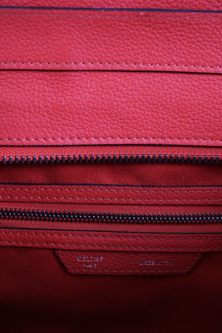 Celine Luggage leather handbag Orange