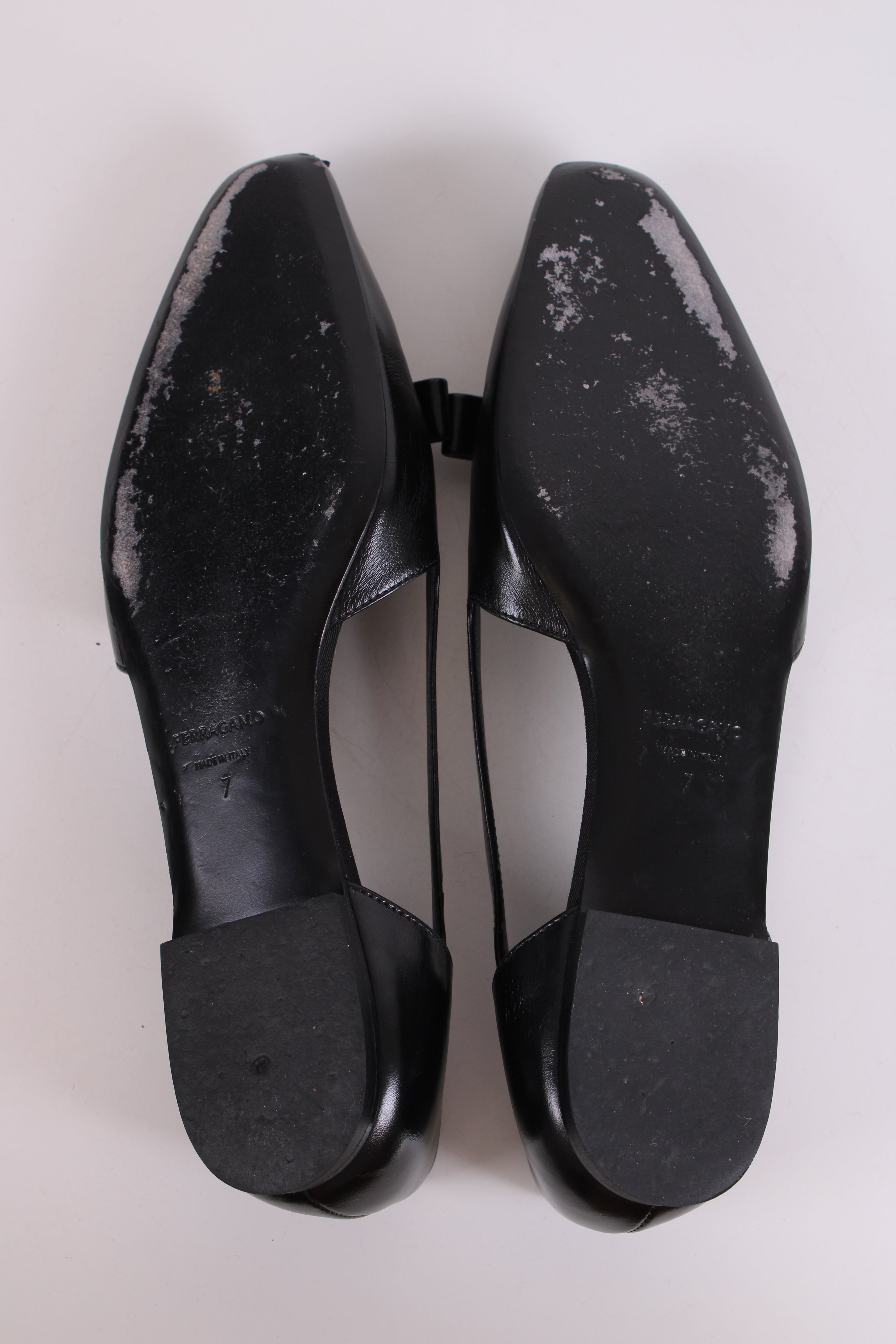 Ferragamo Cut Out Bow Flats Black 4