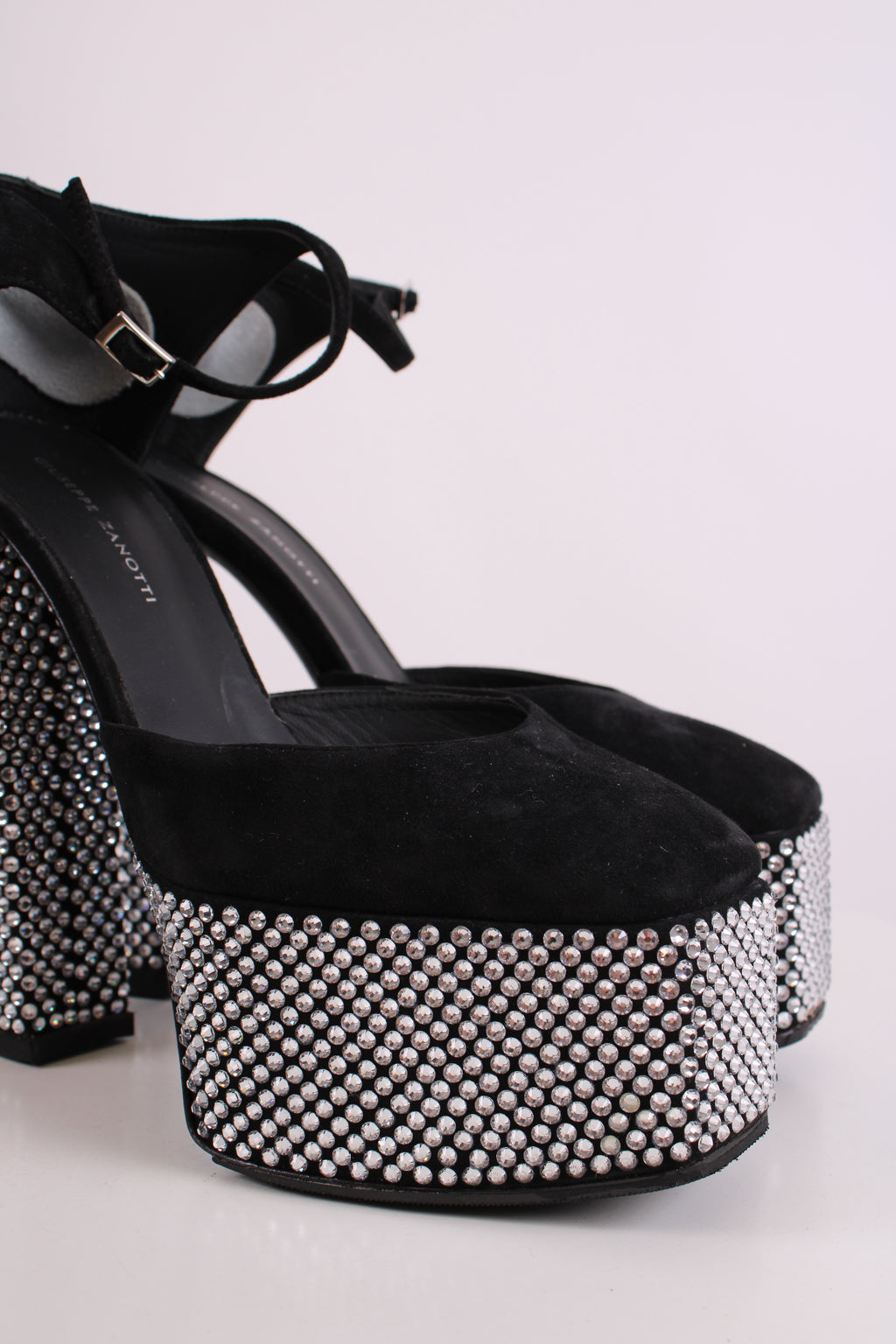 Giuseppe Zanotti Bebe Crystal Embellished Heels Black 39