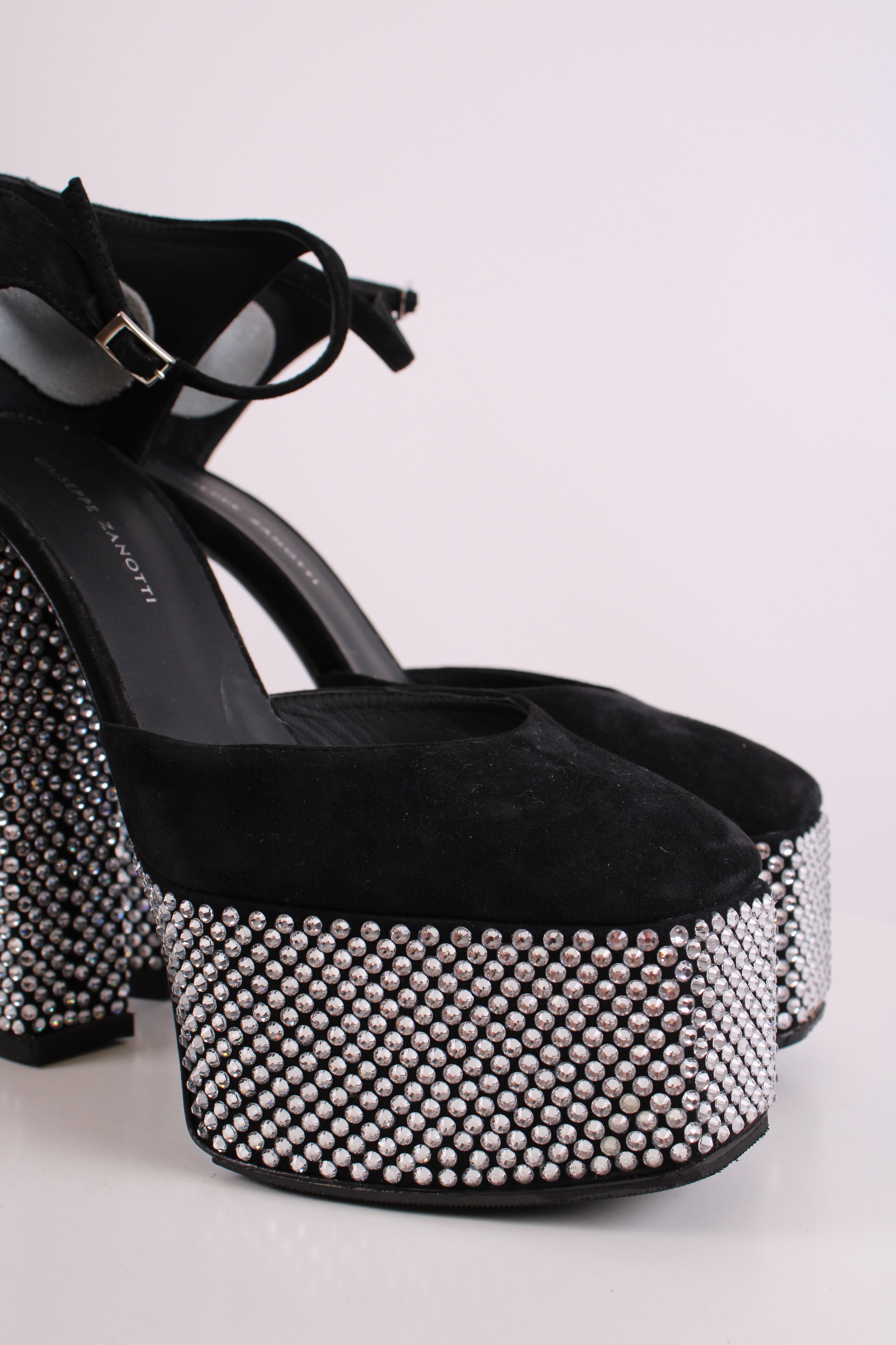 Giuseppe Zanotti Bebe Crystal Embellished Heels Black 39
