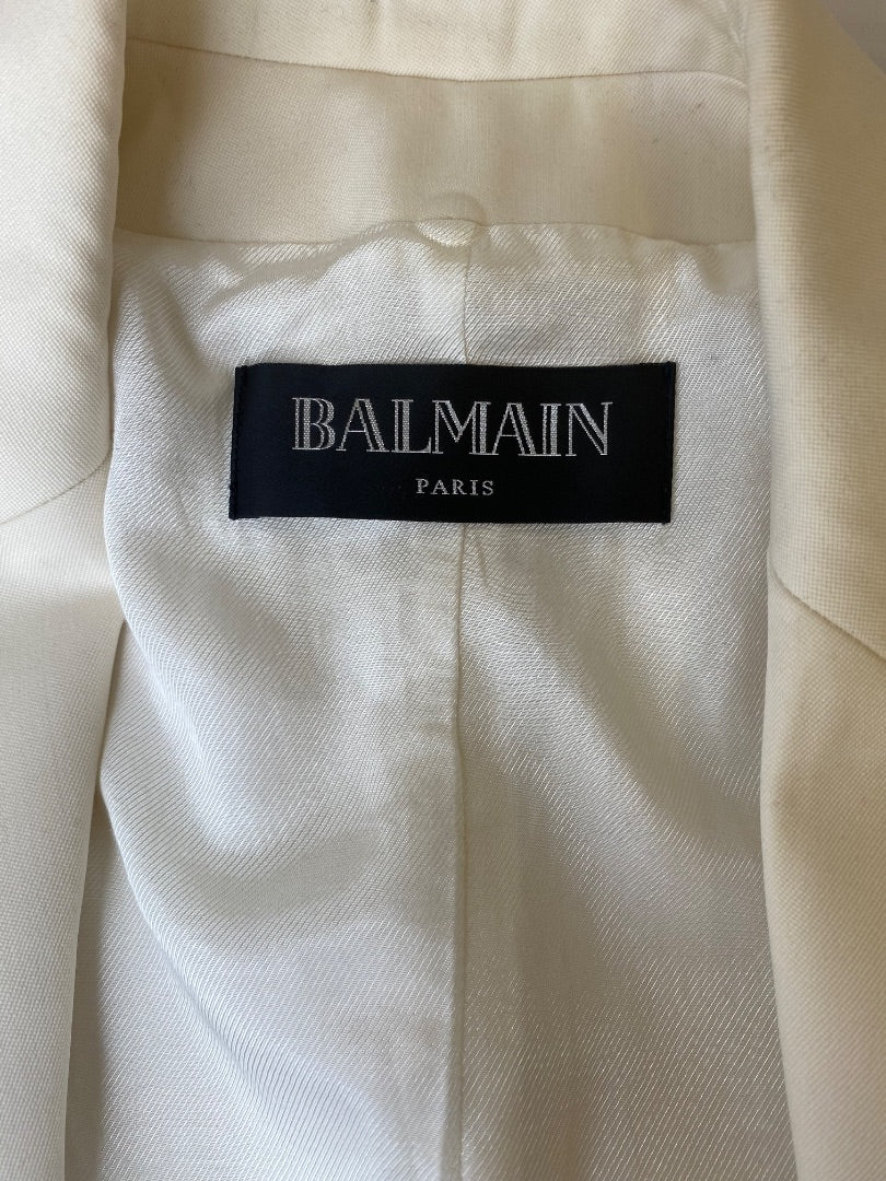 Cream Balmain Blazer, UK 10