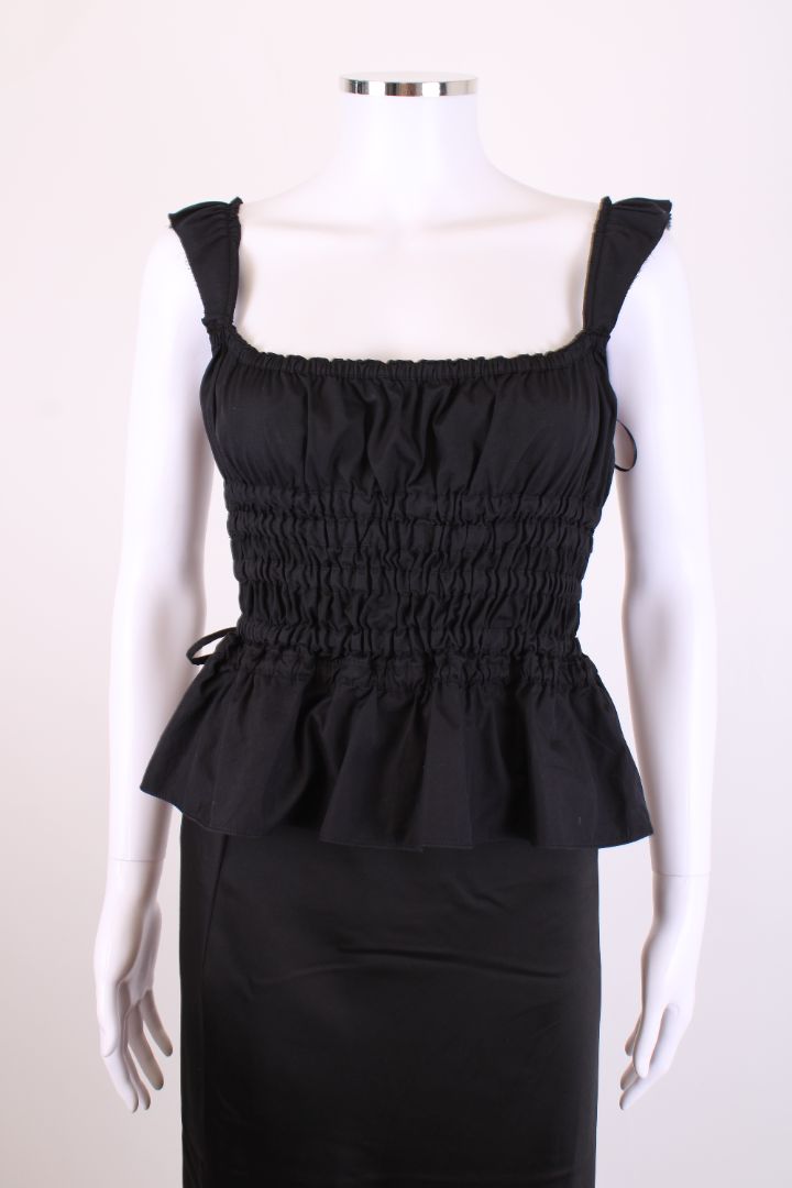 Brock Collection S/S Ruched Top Black S