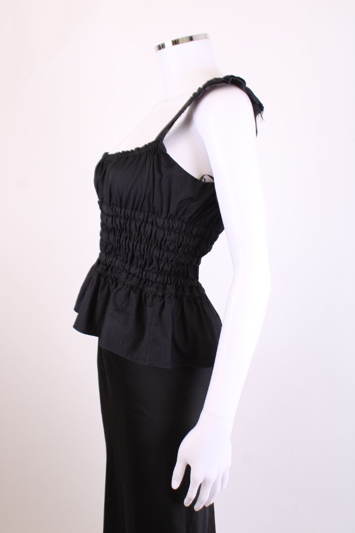 Brock Collection S/S Ruched Top Black S