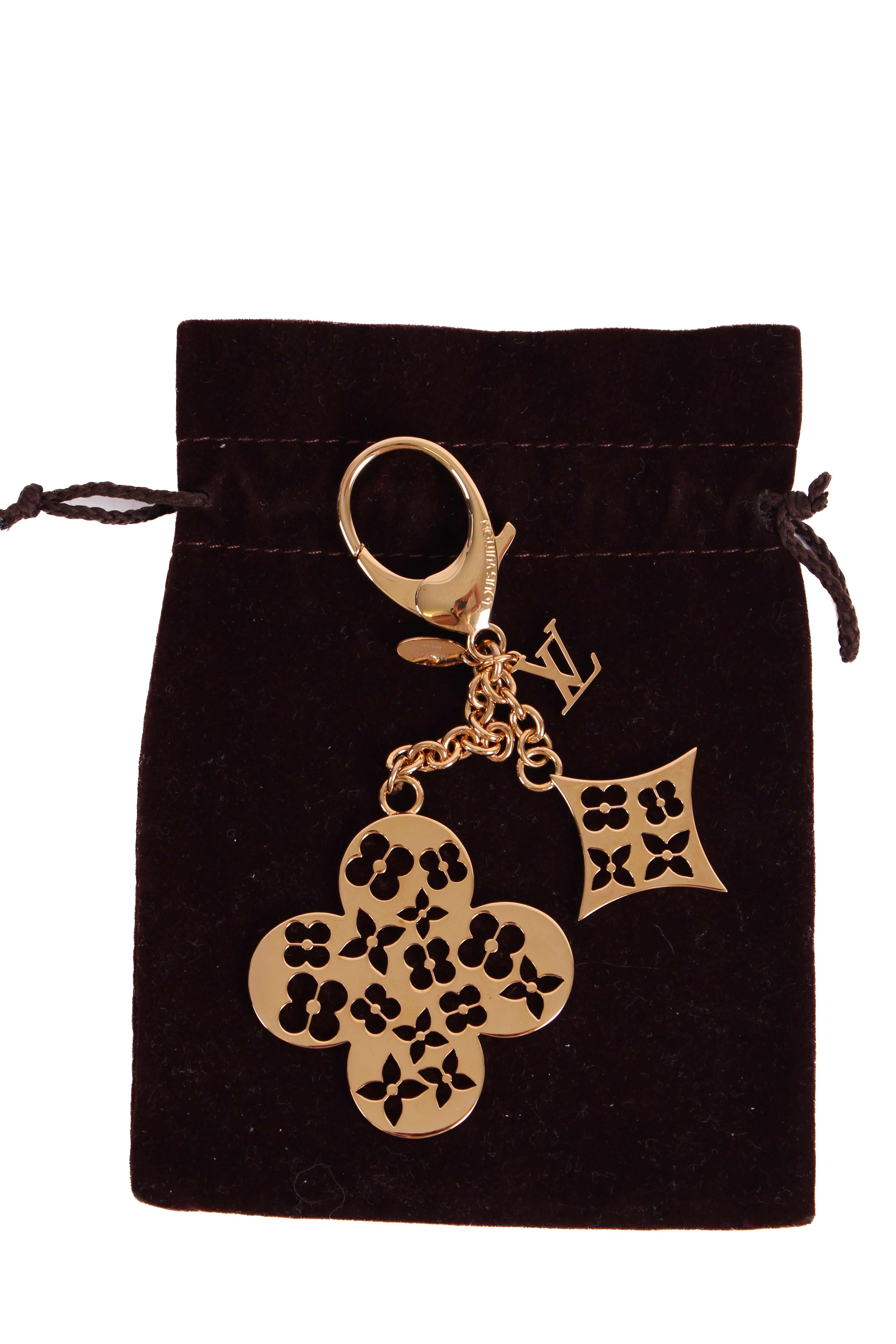 Louis Vuitton Ivy Keychain Gold Colour