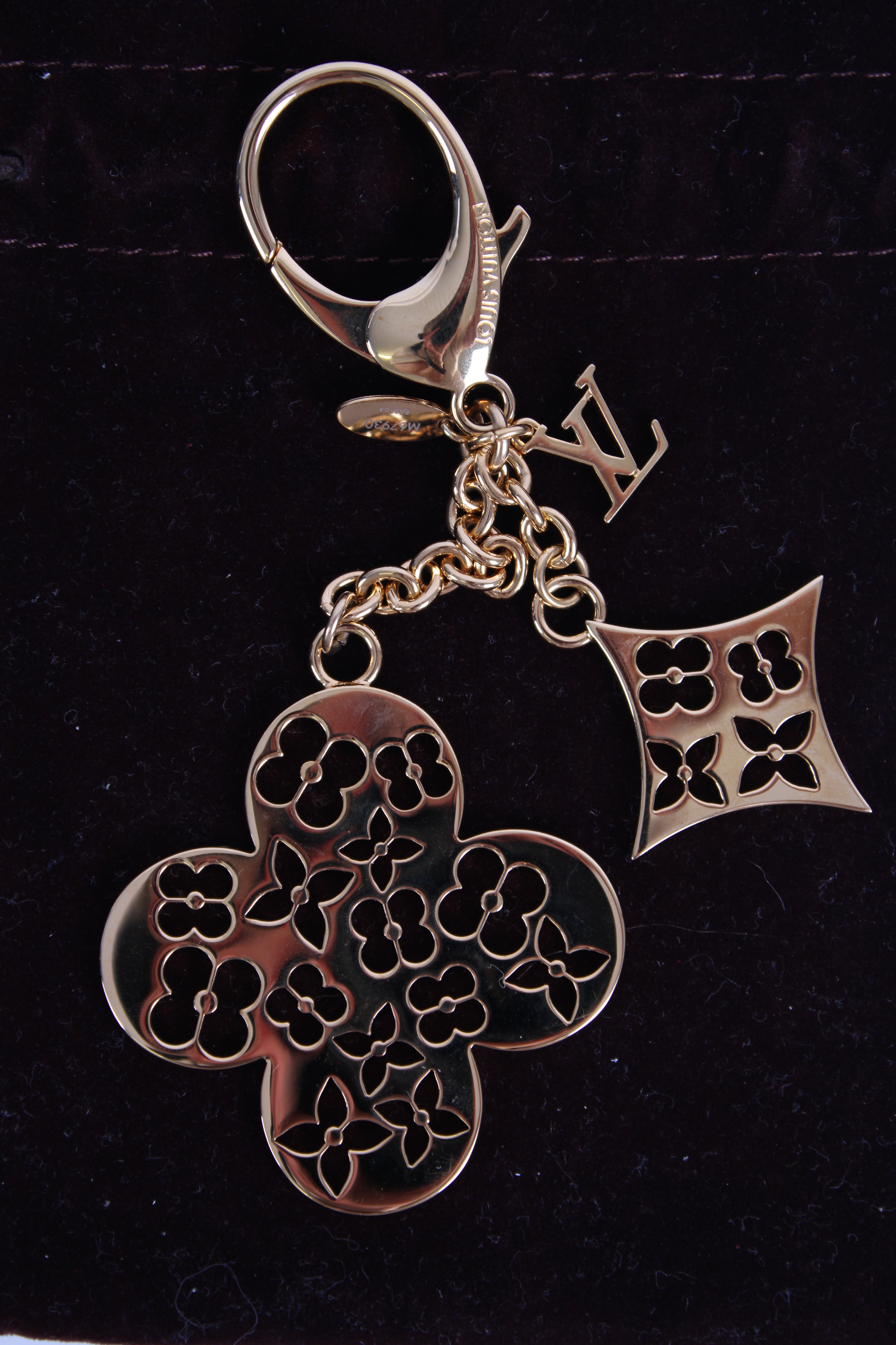 Louis Vuitton Ivy Keychain Gold Colour