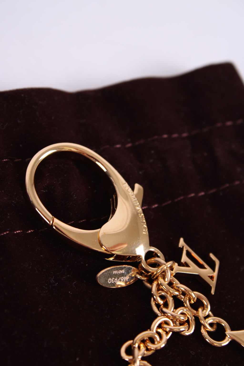 Louis Vuitton Ivy Keychain Gold Colour