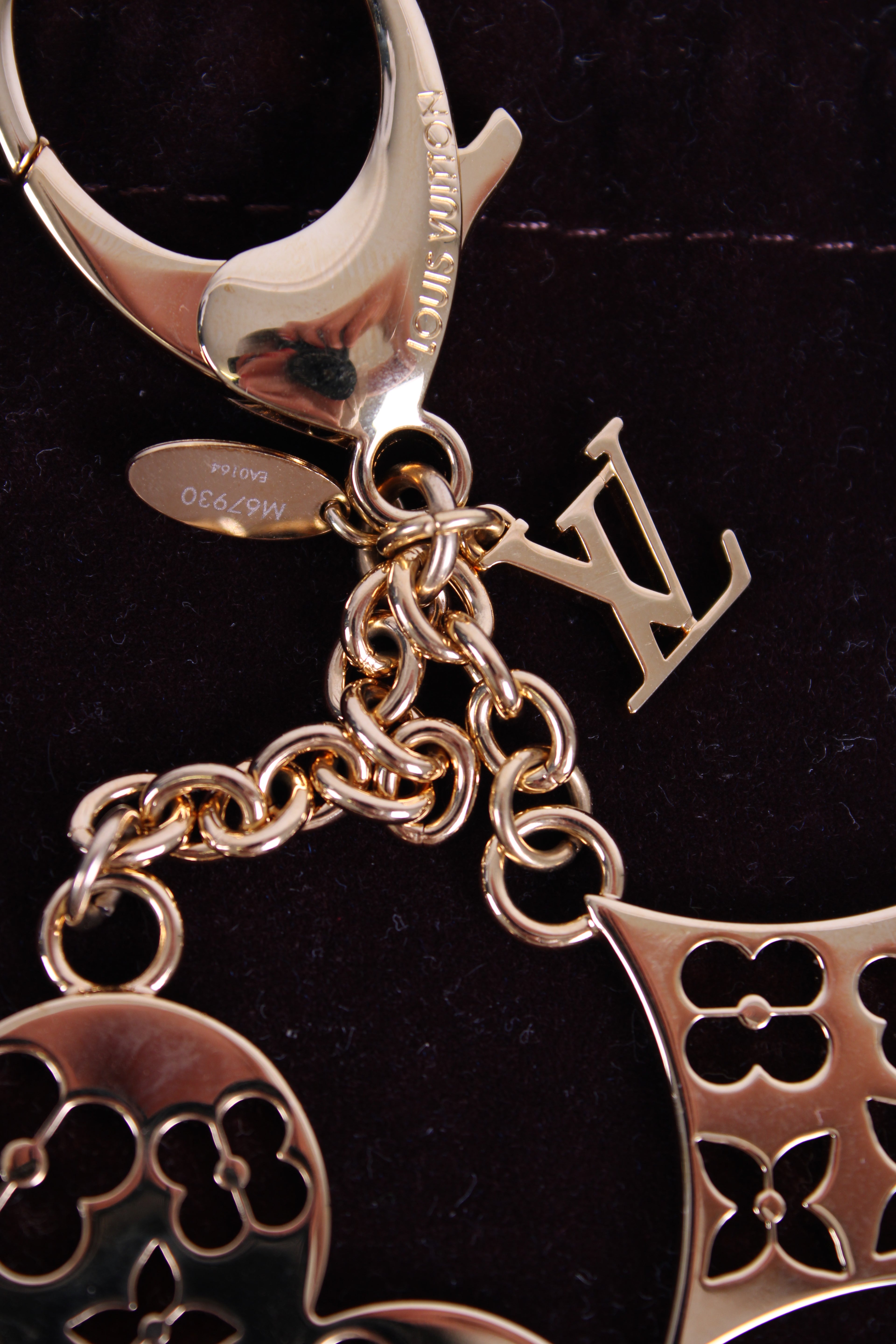 Louis Vuitton Ivy Keychain Gold Colour
