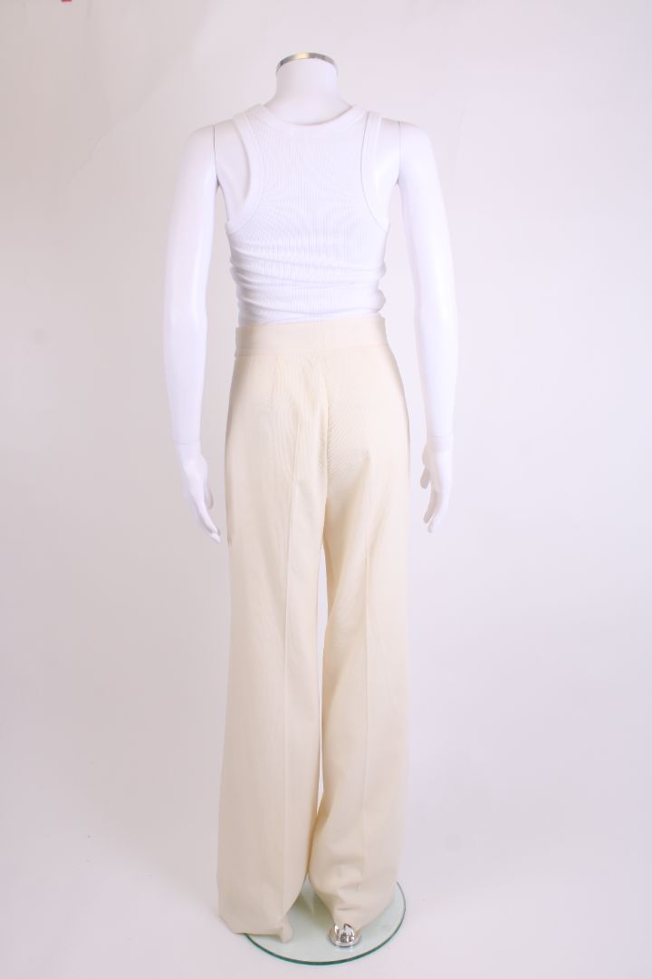 Emporio Armani Belted Trousers Cream 8