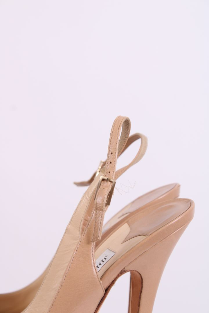 Jimmy Choo Slingback Heels Beige 41