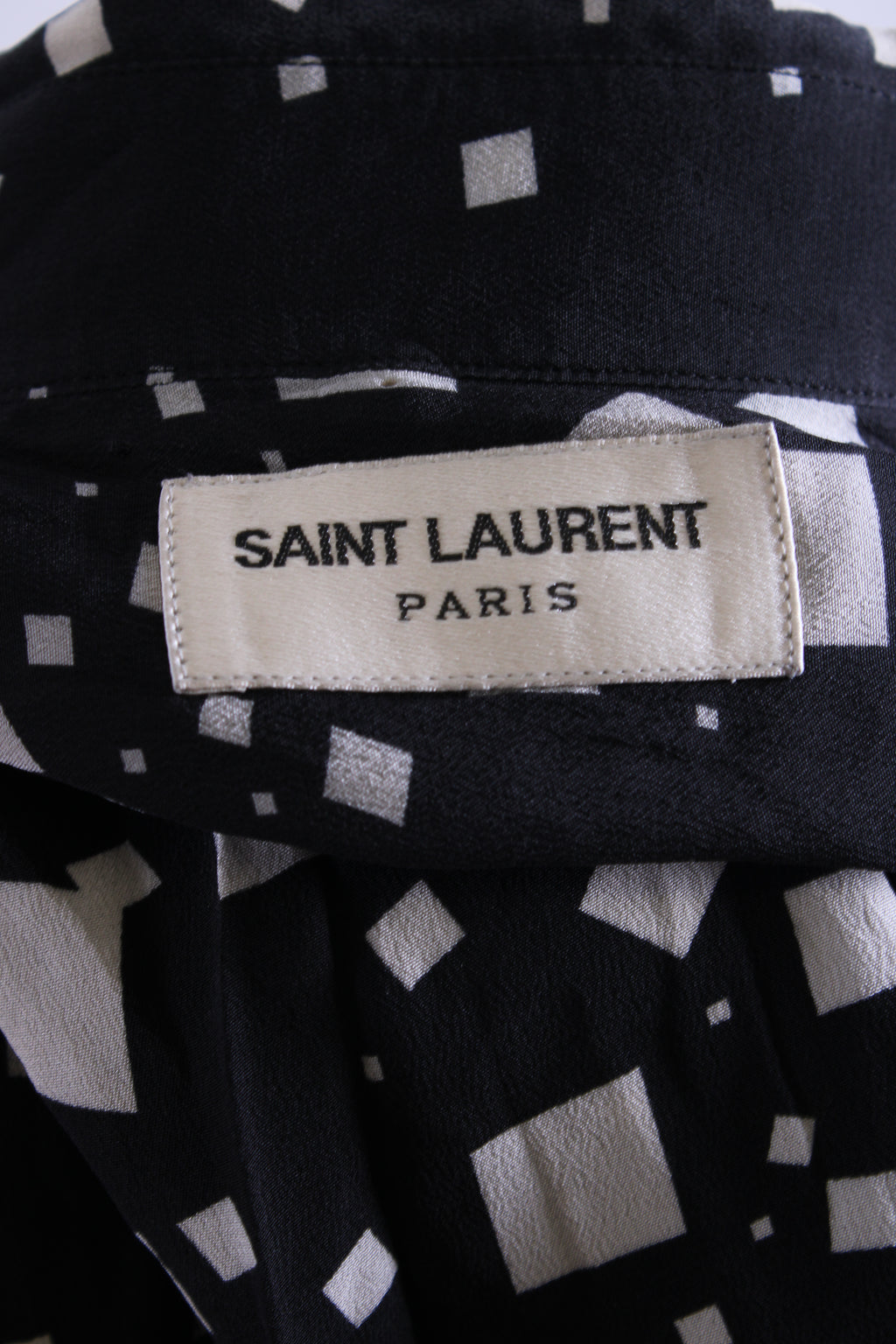 Saint Laurent L/S Square Print Shirt Black/ White M