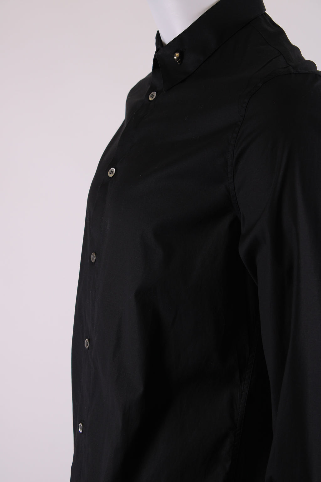 Alexander McQueen L/S Skull Collar Button Shirt Black 15.5/ M