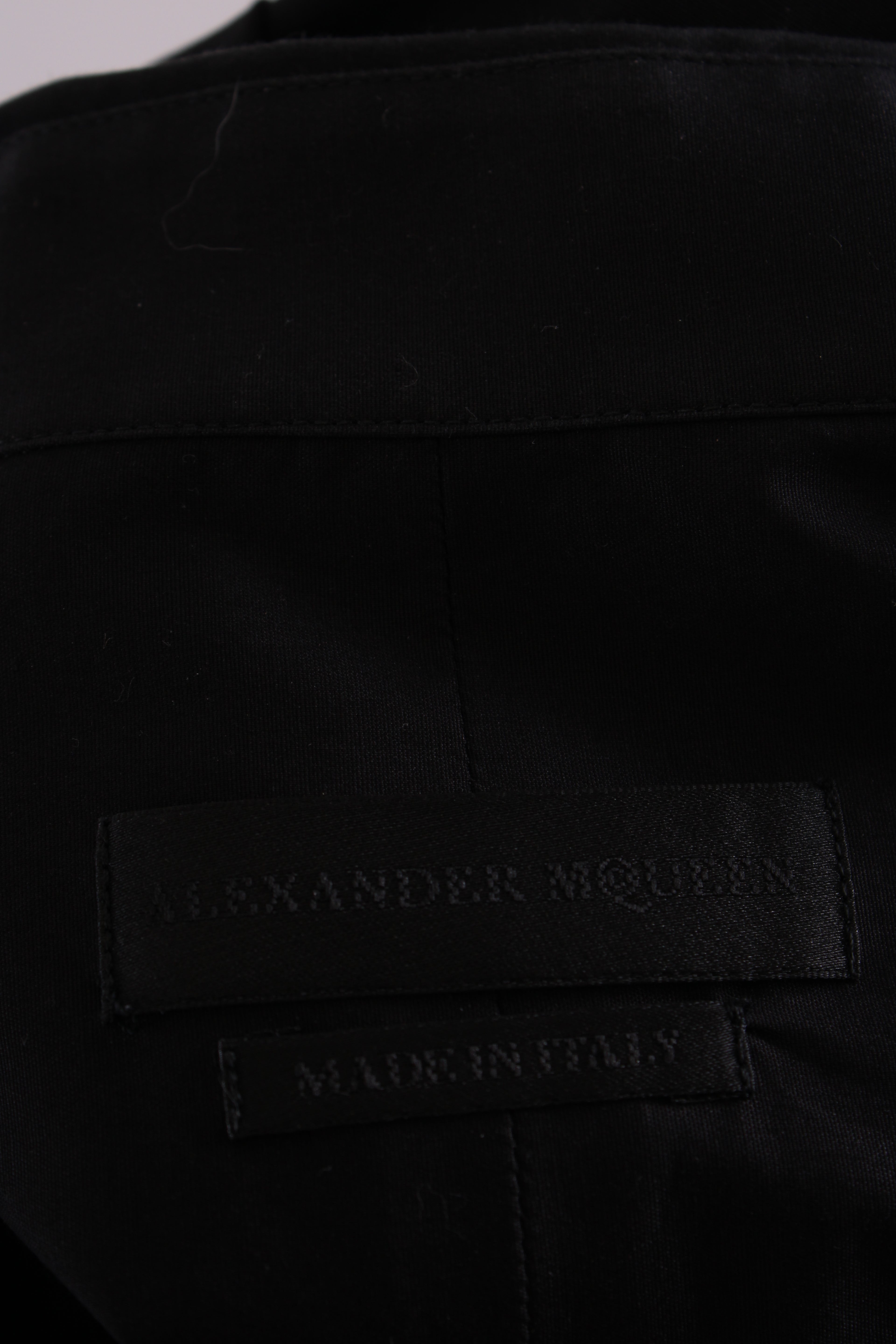 Alexander McQueen L/S Skull Collar Button Shirt Black 15.5/ M