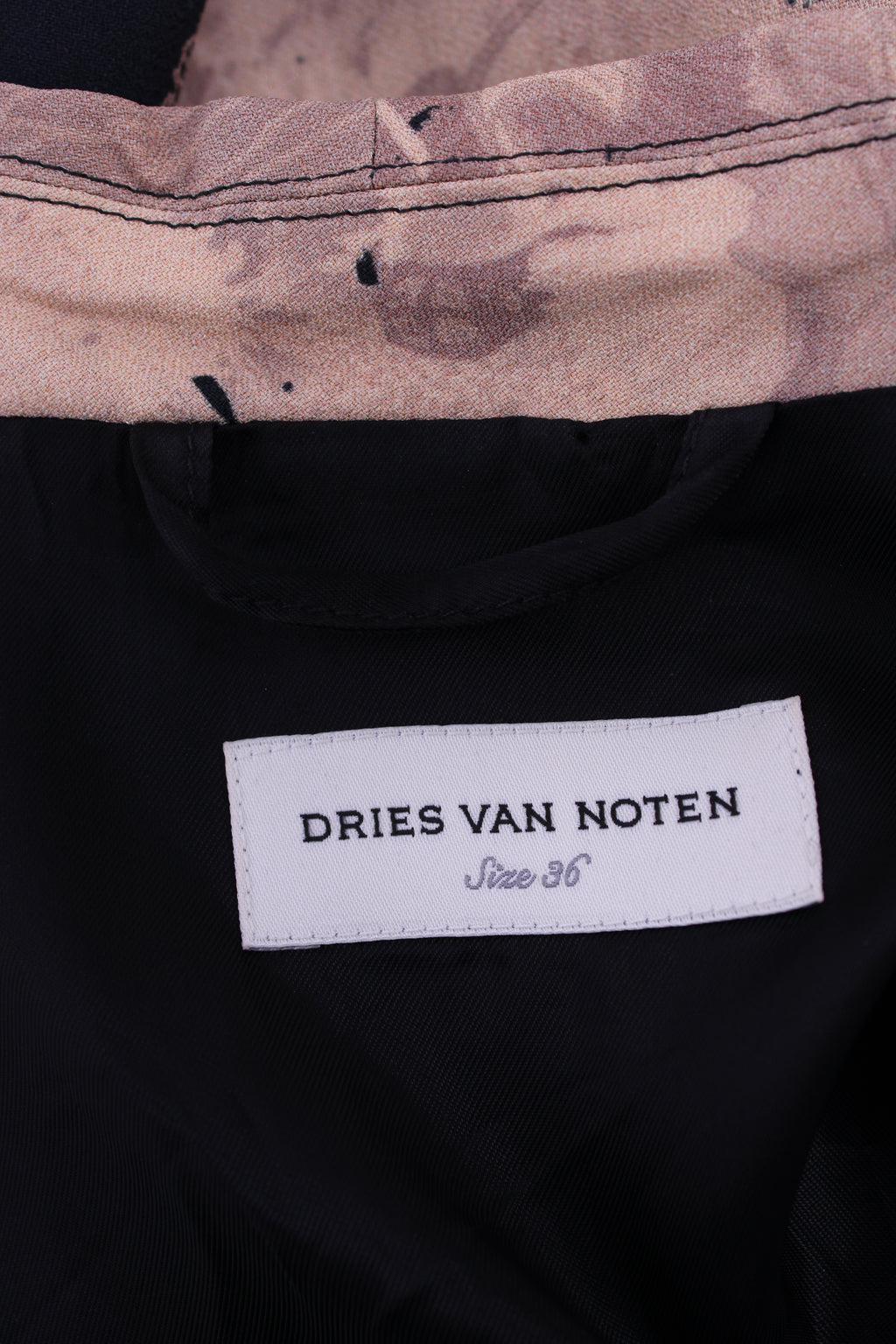 Dries Van Noten Floral Belted Jacket Black/ Beige 6